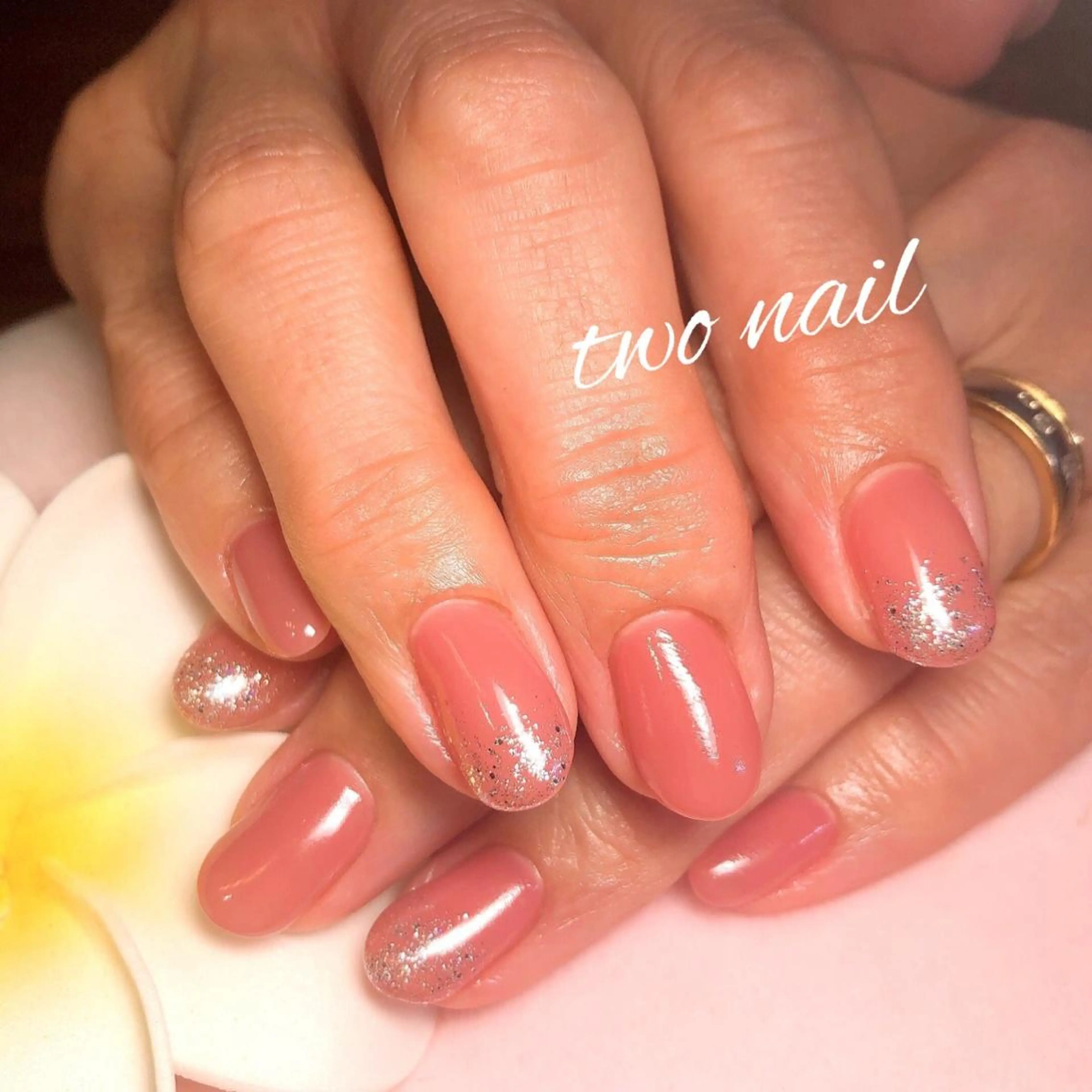 ネイル ラメ(グリッター) ハンドネイル two nailのネイルデザイン