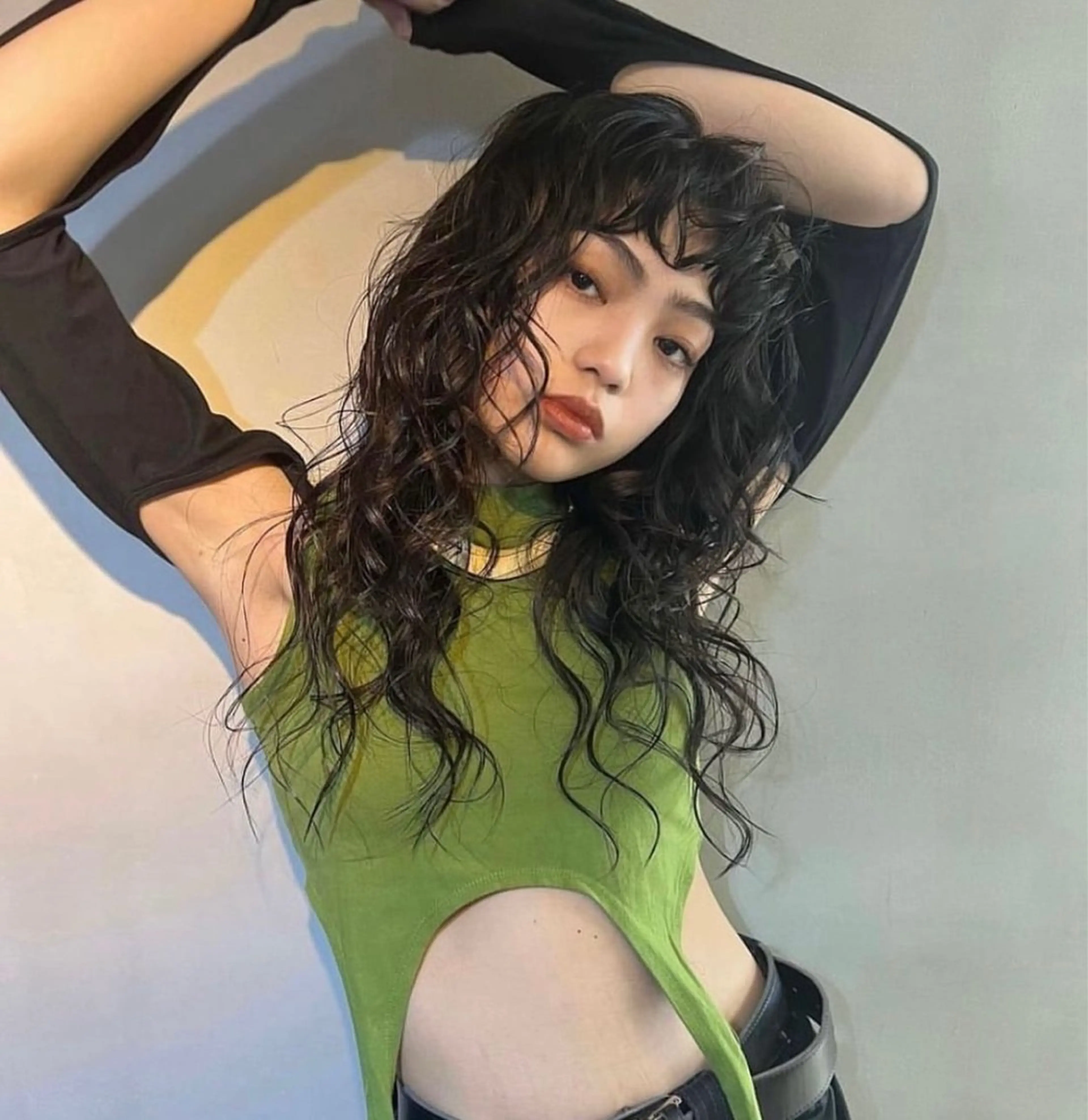 ロング パーマ 長江 績のヘアスタイル