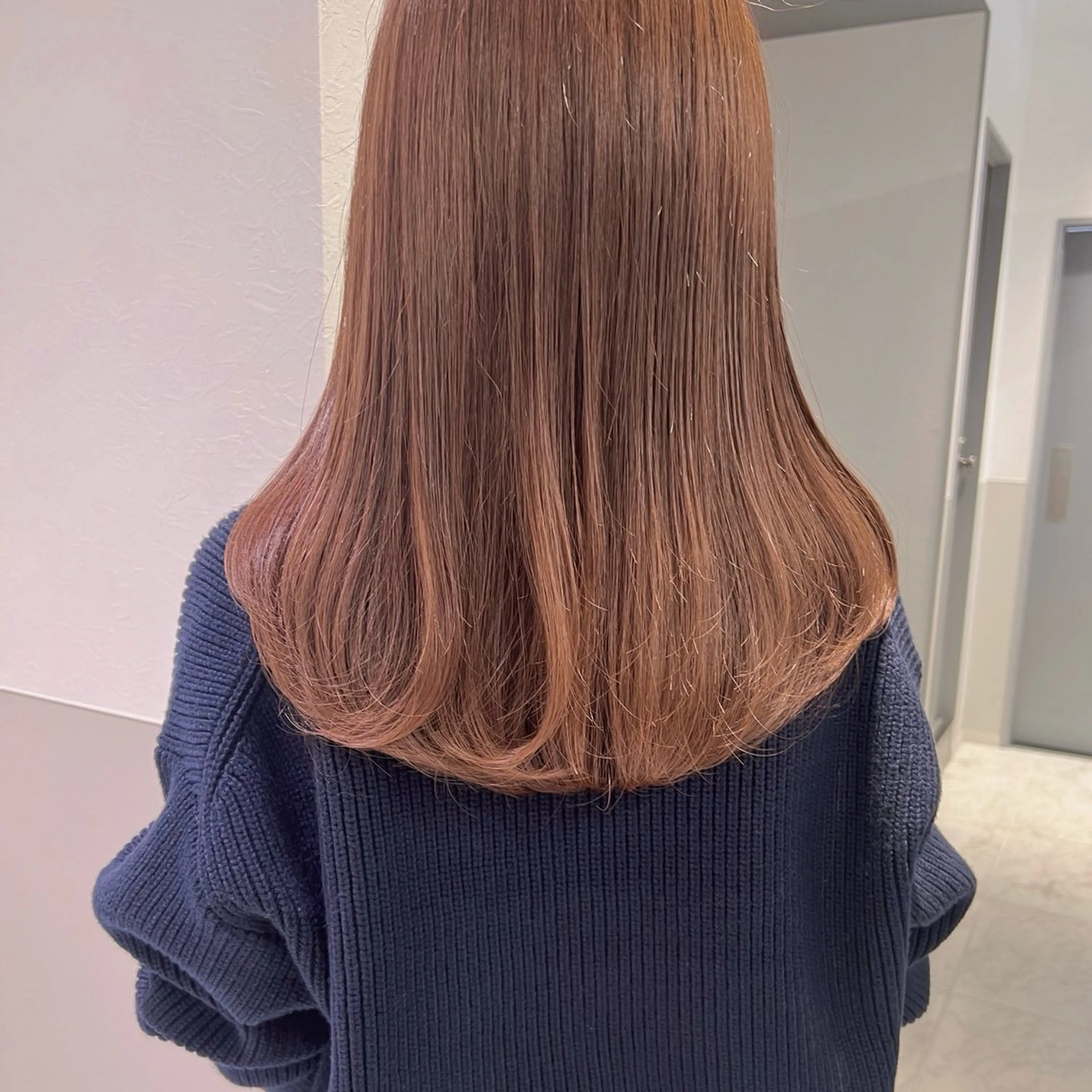 セミロング ピンクブラウン 韓国モテhair🍑 momoのヘアスタイル