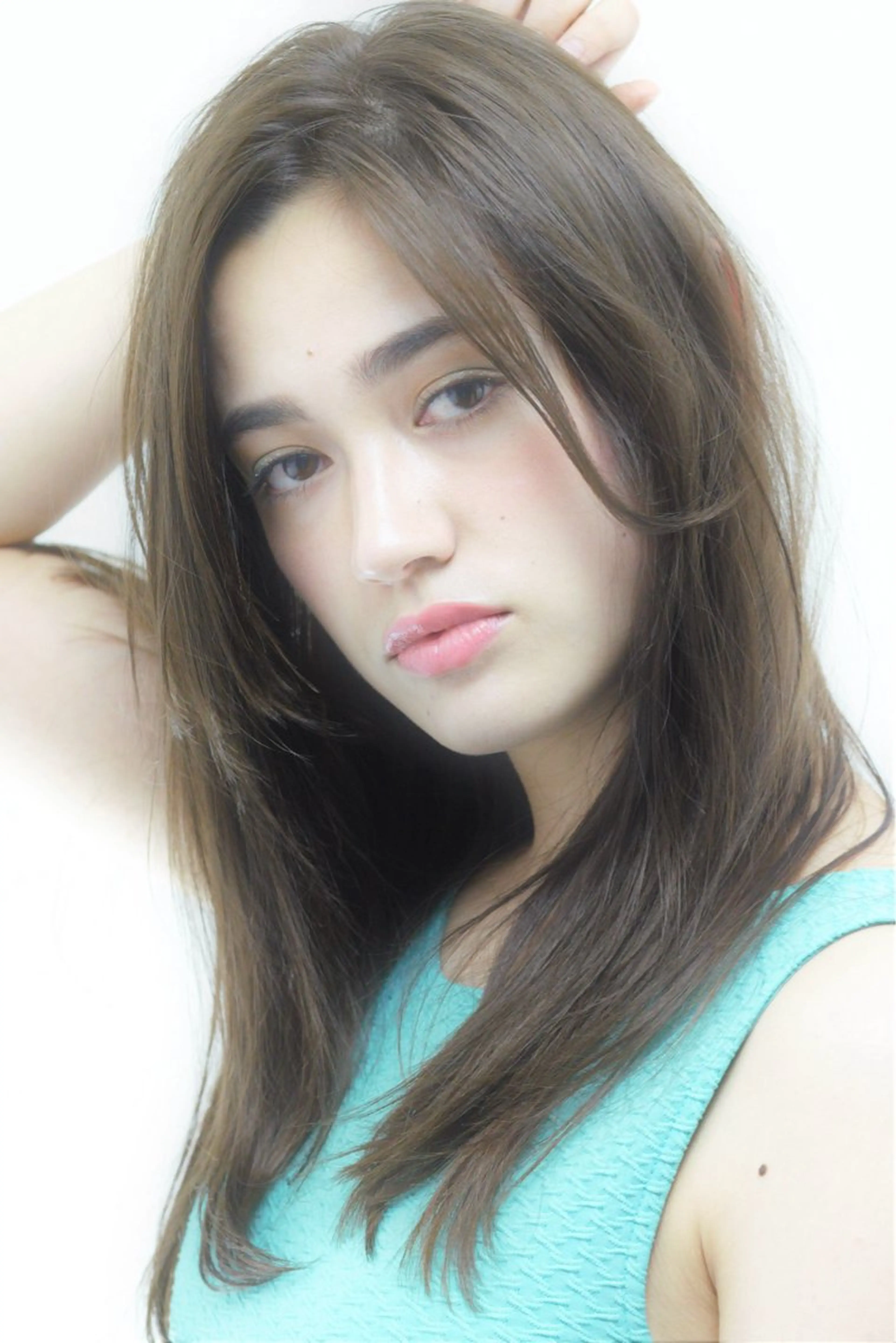 ロング ハイライト 髪質改善 レイヤーカット 縮毛矯正 トリートメント トリートメント 山村 伸一のヘアスタイル