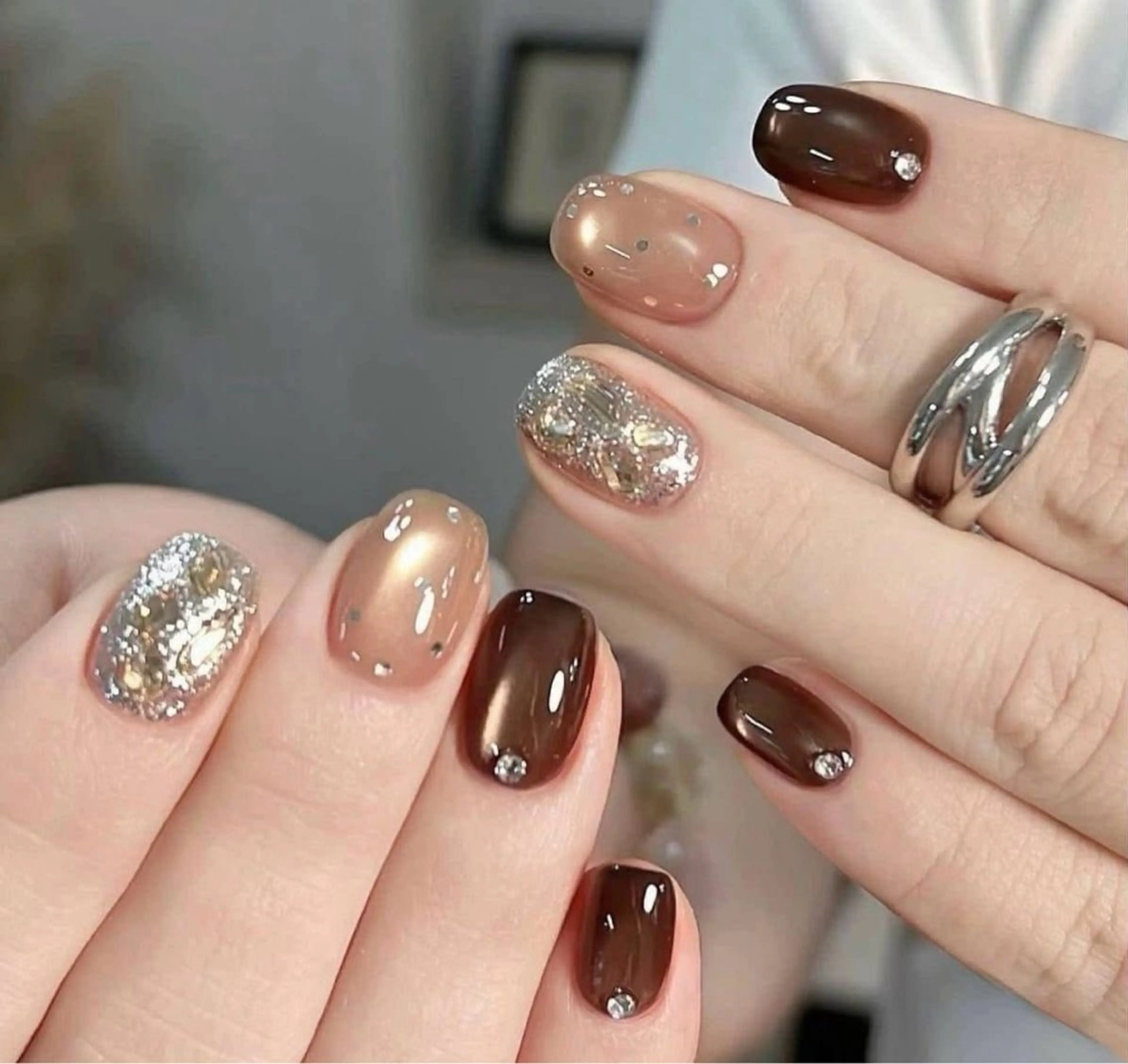 ネイル 長さ出し フットネイル ジェルネイル 韓国ネイル マグネットネイル YMT NailStudio所属・YMT NailStudioのネイルデザイン