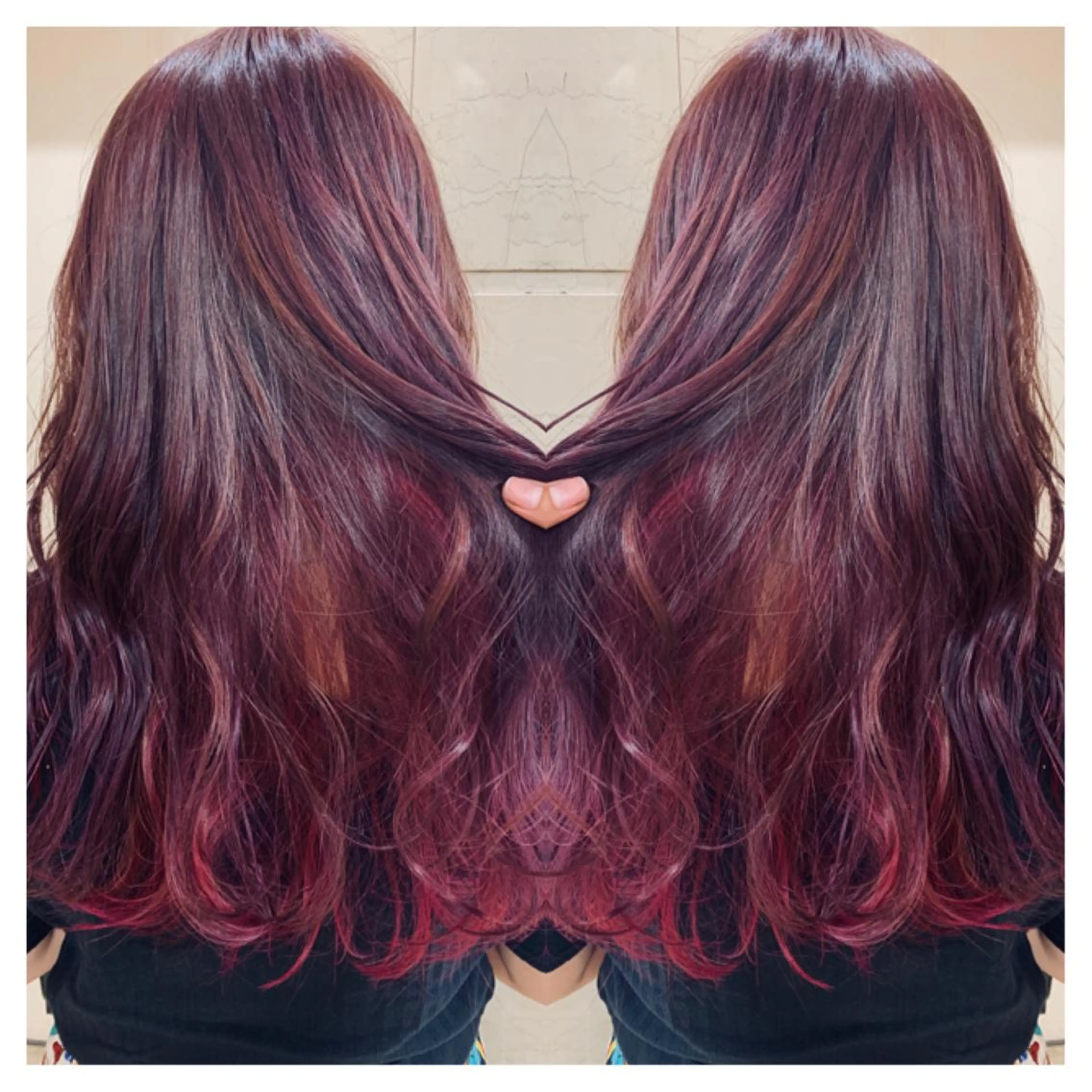 ロング カラー ヘアカラー トリートメント 村山 茉衣のヘアスタイル