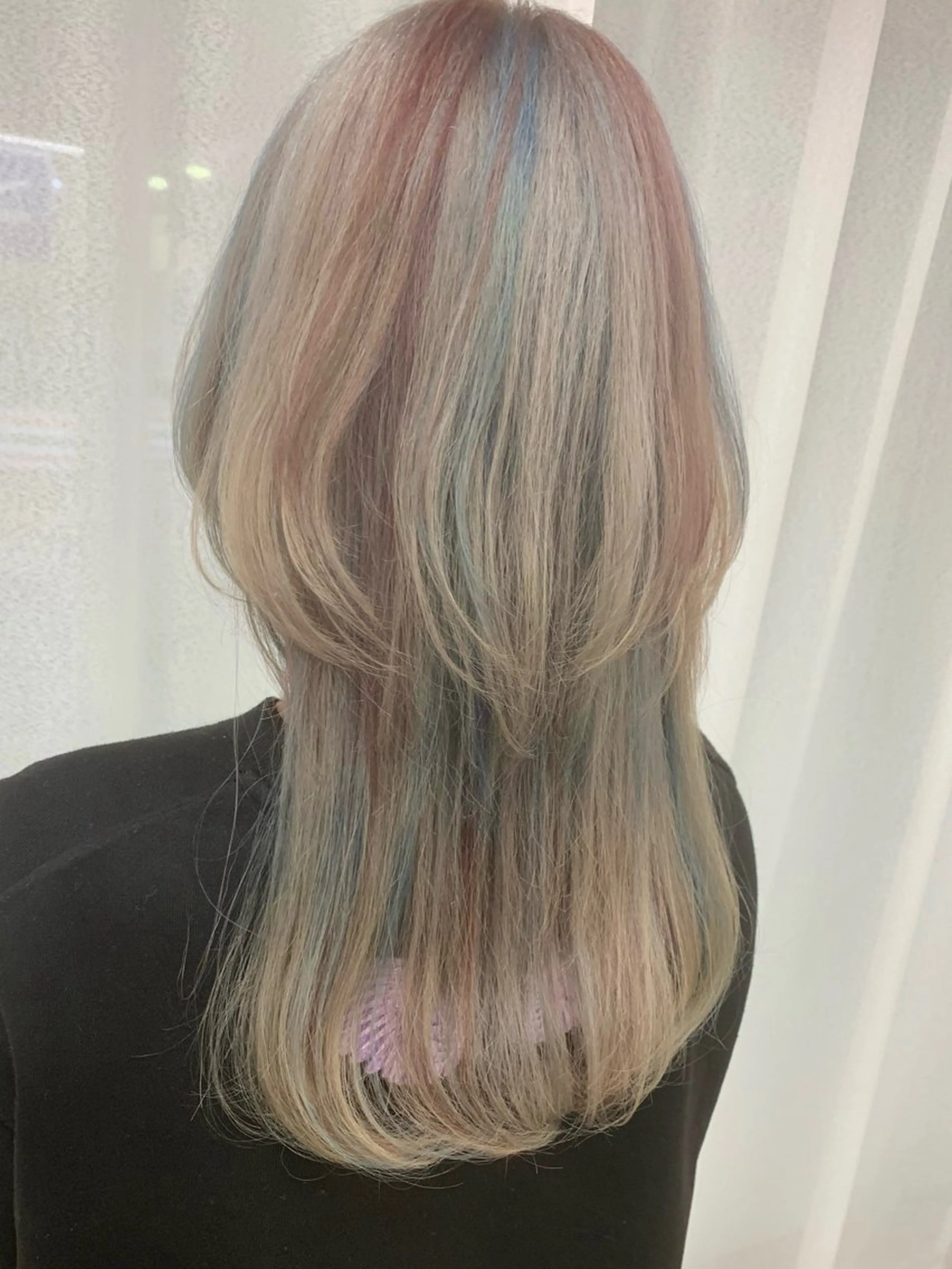 ロング カラー ブリーチ デザインカラー ヘアカラー トリートメント LUNON/田河優花 /デザインカラーのヘアスタイル