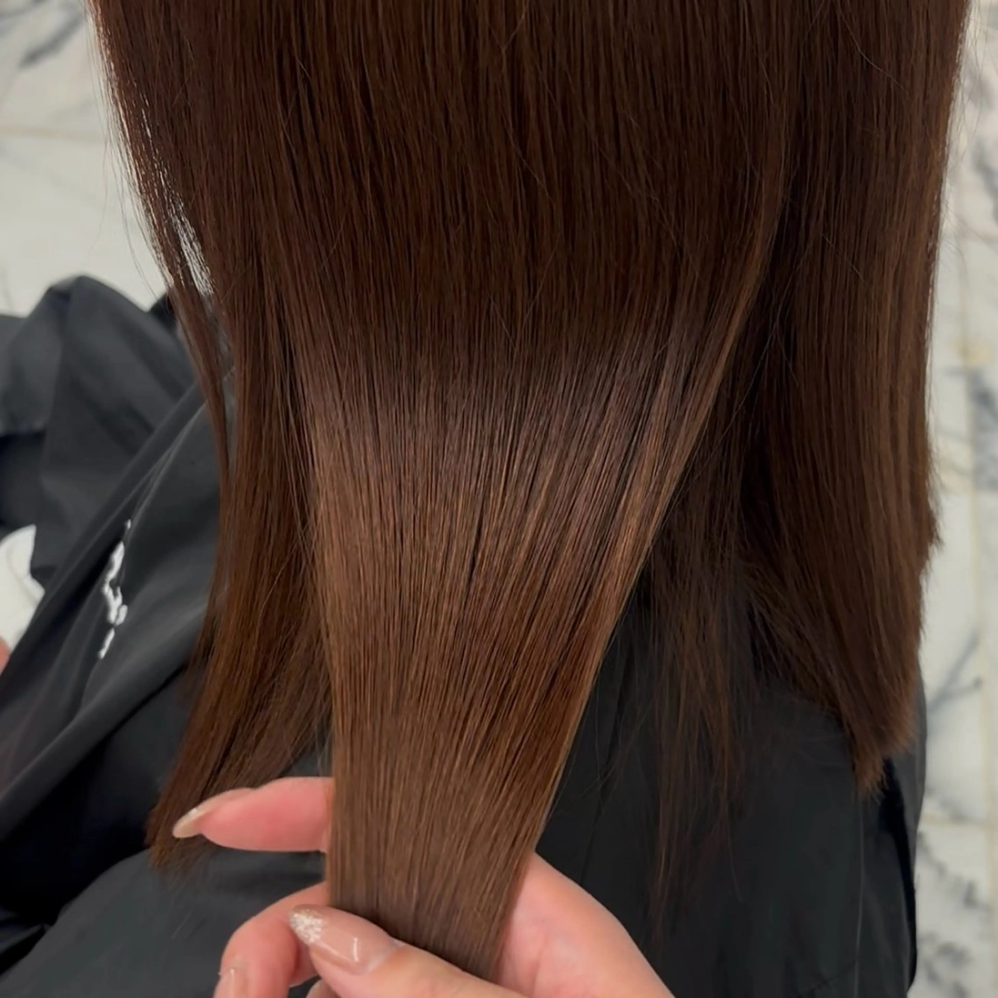 カラー ベージュカラー オレンジ オレンジベージュ ヘアカラー ﾚｲﾔｰ🎶似合わせ パーマ🎀ナナコのヘアスタイル