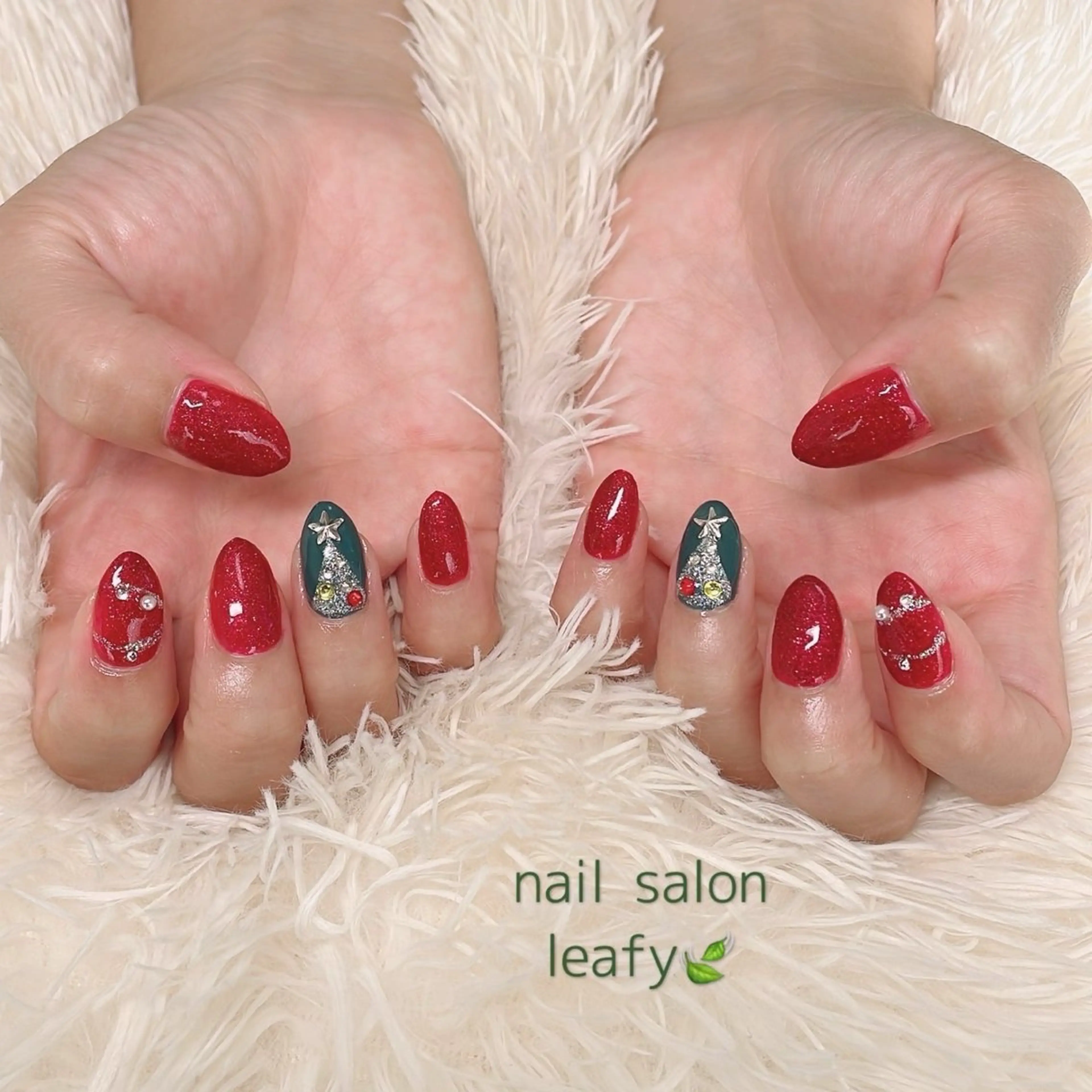 ネイル 冬ネイル クリスマス ネイルサロン leafyのネイルデザイン