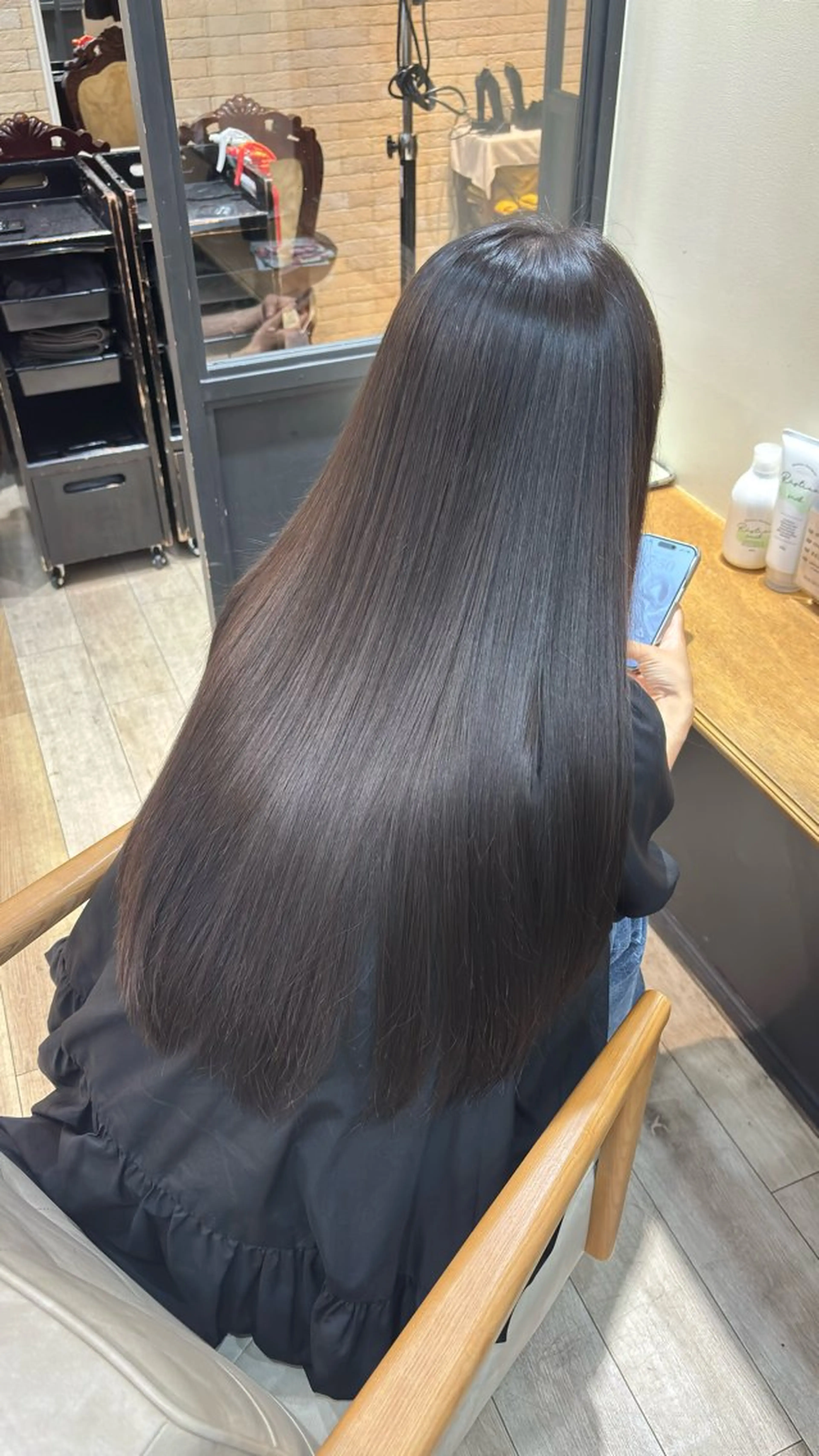 ロング カラー 黒髪 髪質改善 トリートメント ヘアカラー トリートメント Karin trスタイリスト🥀のヘアスタイル