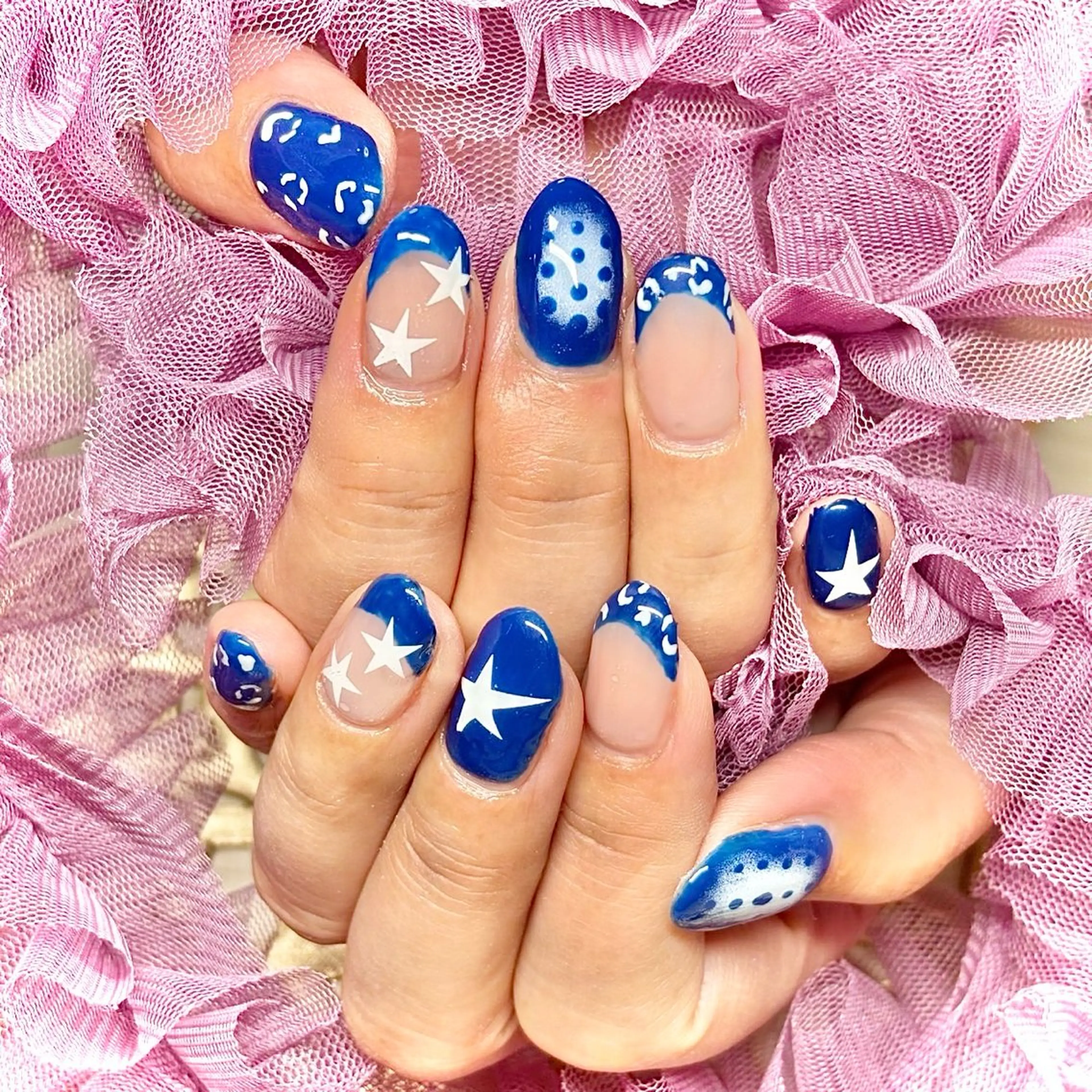 ネイル ブルー フットネイル 韓国ネイル ワンホンネイル 冬ネイル miminon 自宅ネイルサロンのネイルデザイン