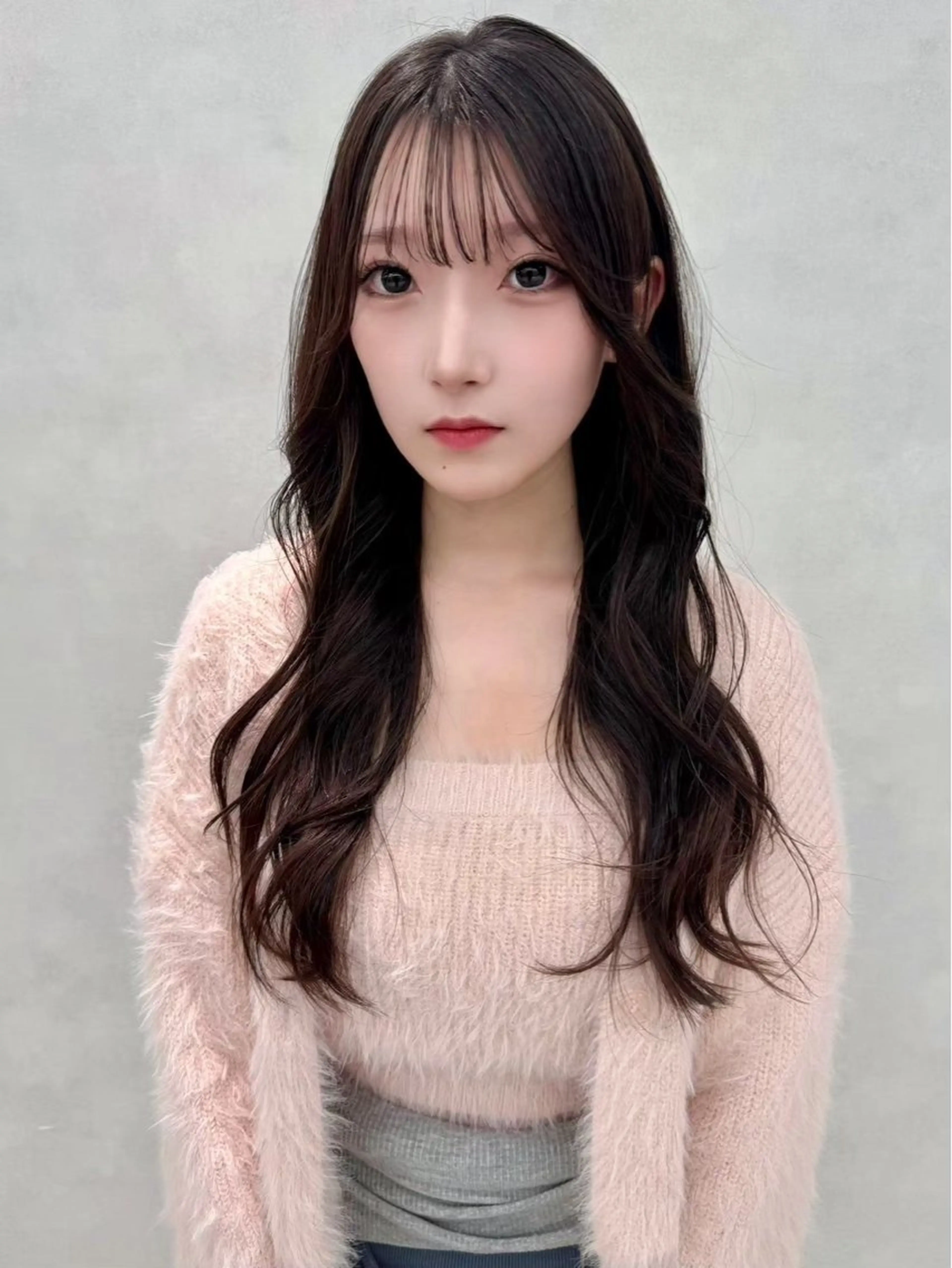 セミロング デート シースルーバング 小顔カット カット ヘアカラー 🇰🇷韓国ヘア★ 副店長.쿠리타⭐︎のヘアスタイル