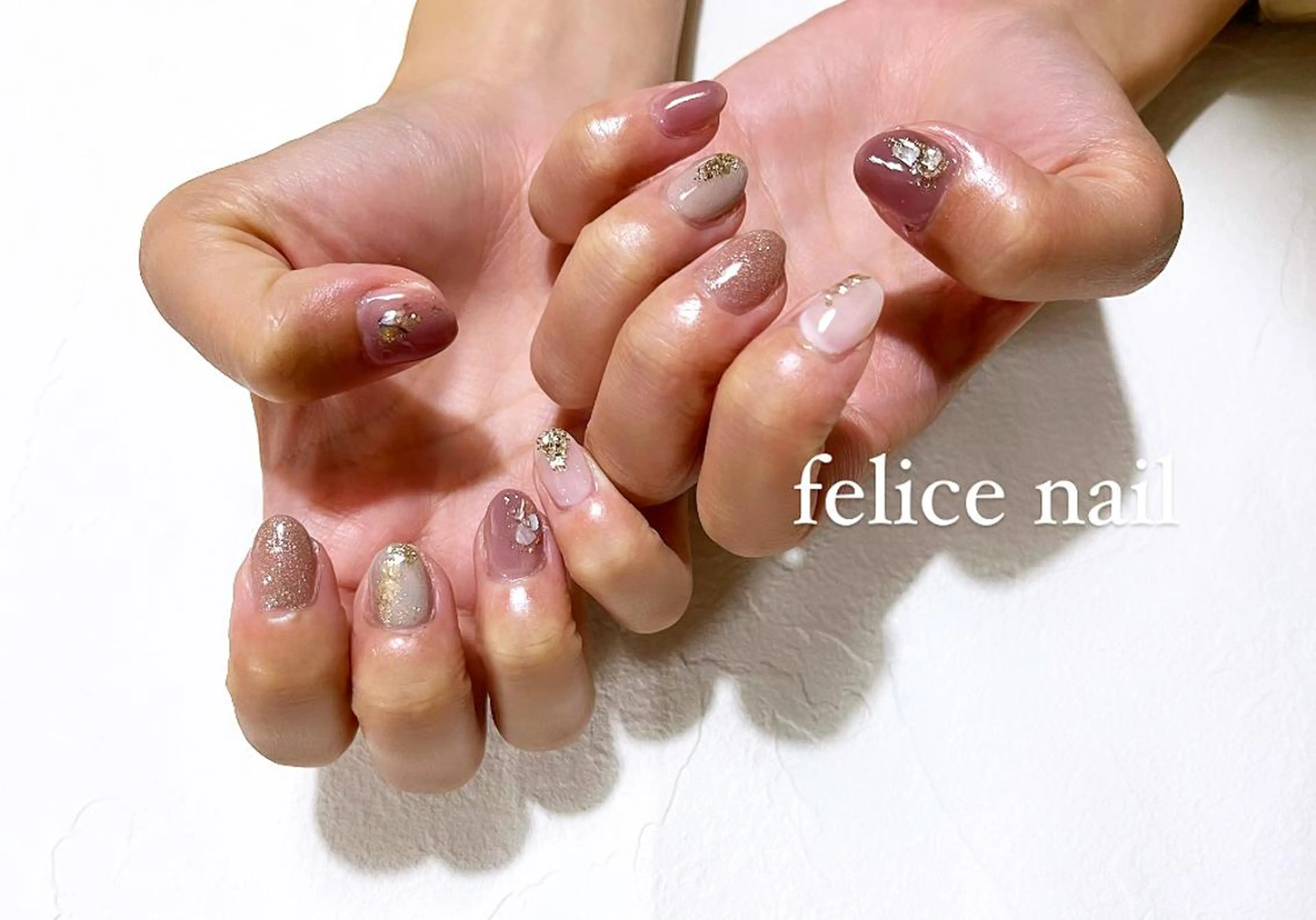 ネイル ラメ(グリッター) ブライダルネイル felice nailのネイルデザイン