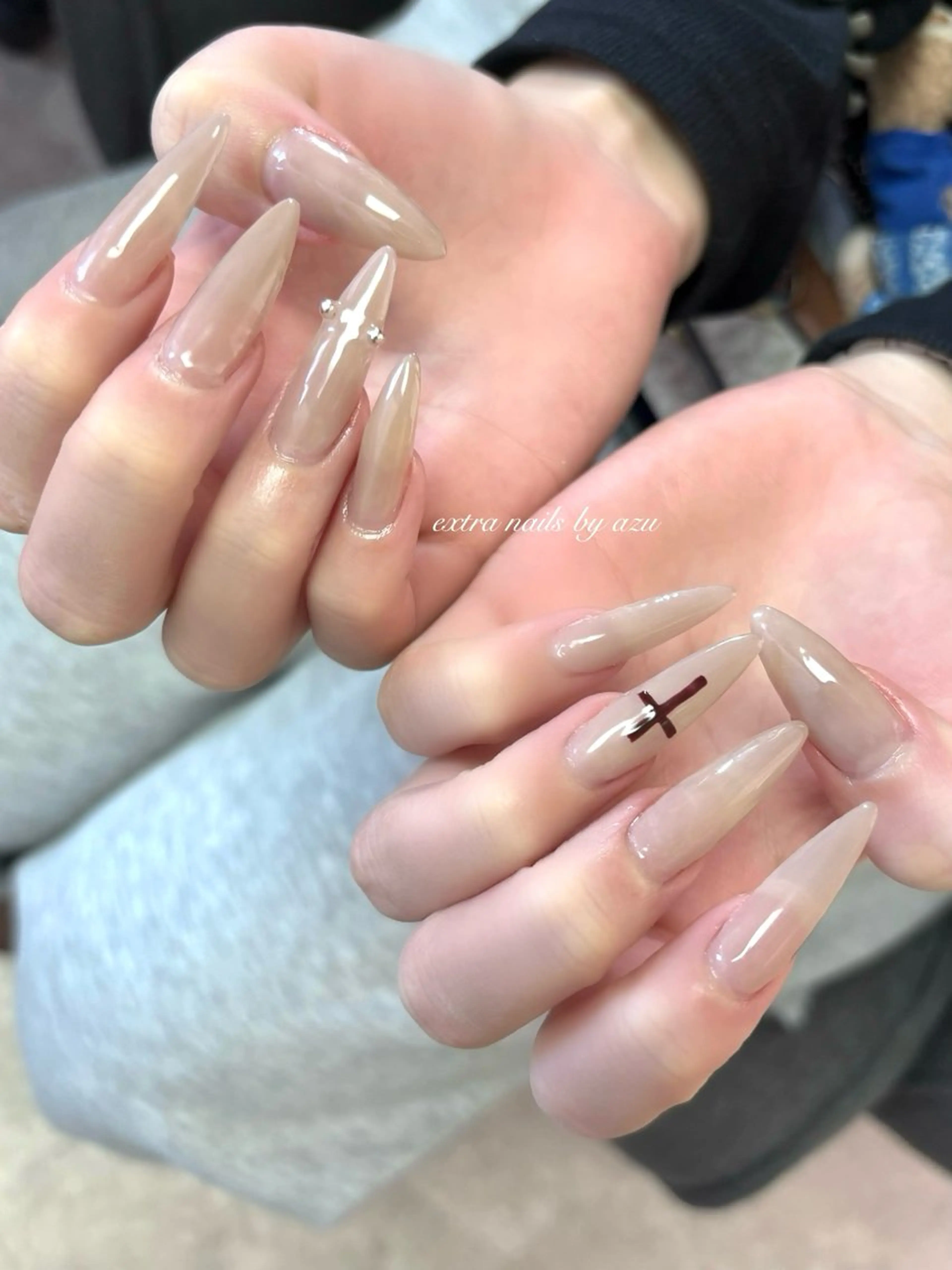 ネイル ロングネイル ネイルチップ ハンドネイル extranails ／lemellaのネイルデザイン