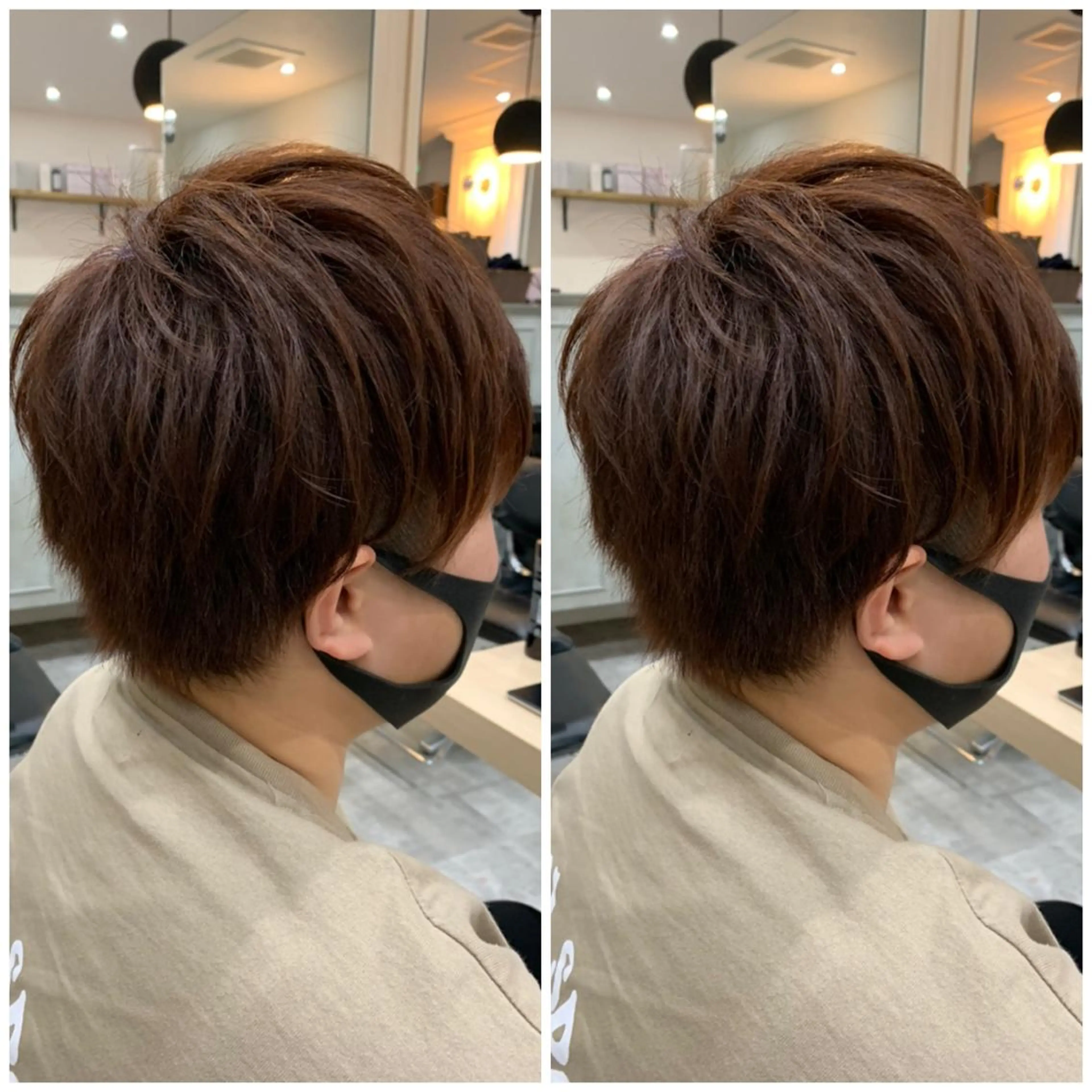 ショート カラー 髪質改善🩵艶髪 ストレート🩵山口のヘアスタイル