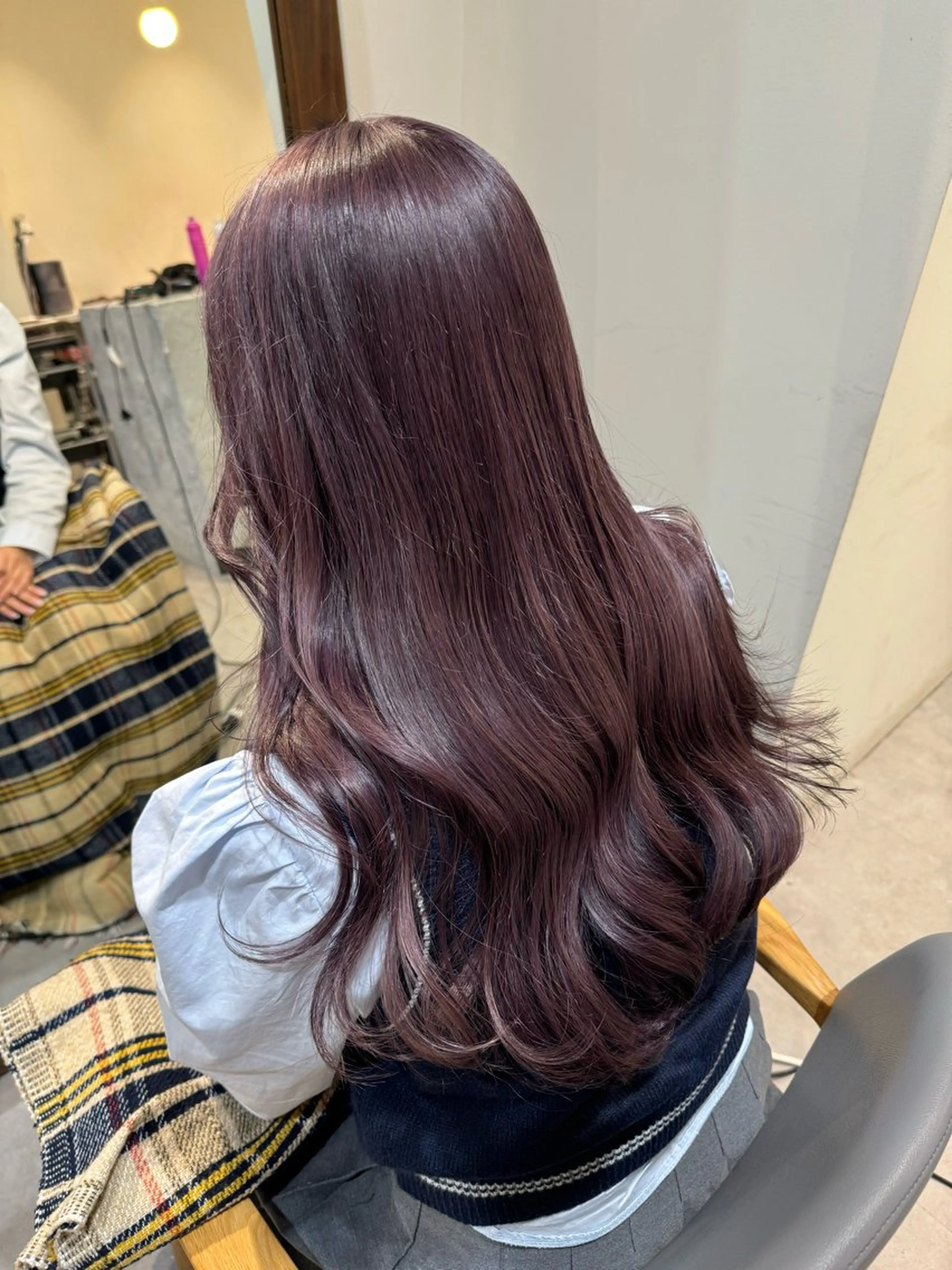 ロング カラー グレージュ ラベンダーカラー ラベンダーグレージュ ラベンダーグレー ayaka♡ 柔らかカラーのヘアスタイル