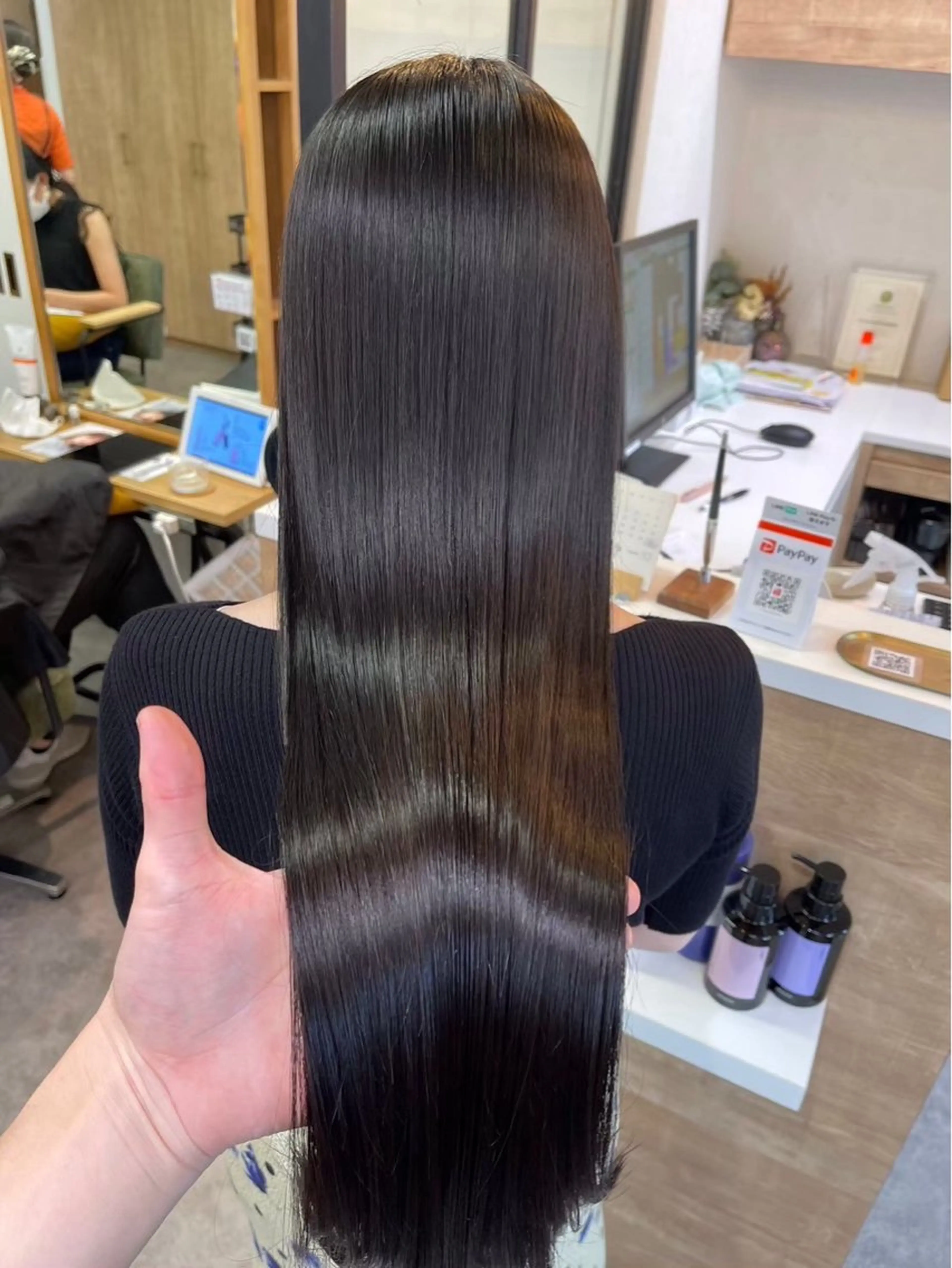 【人気No.1🌟】うる艶ワンカラー➕髪質改善1stepトリートメント🫧の写真