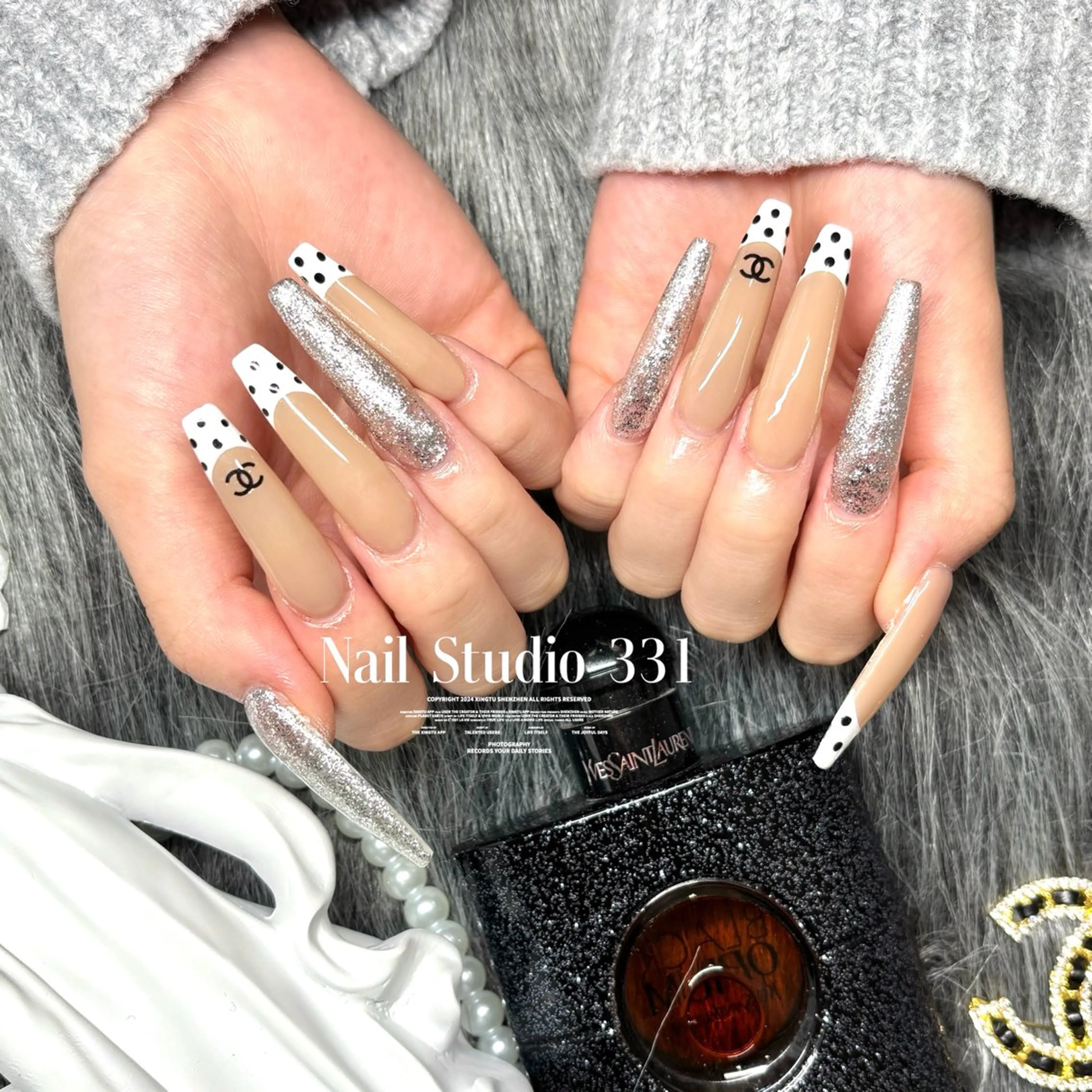 ネイル ロングネイル ワンホンネイル Nail Studio 331のネイルデザイン