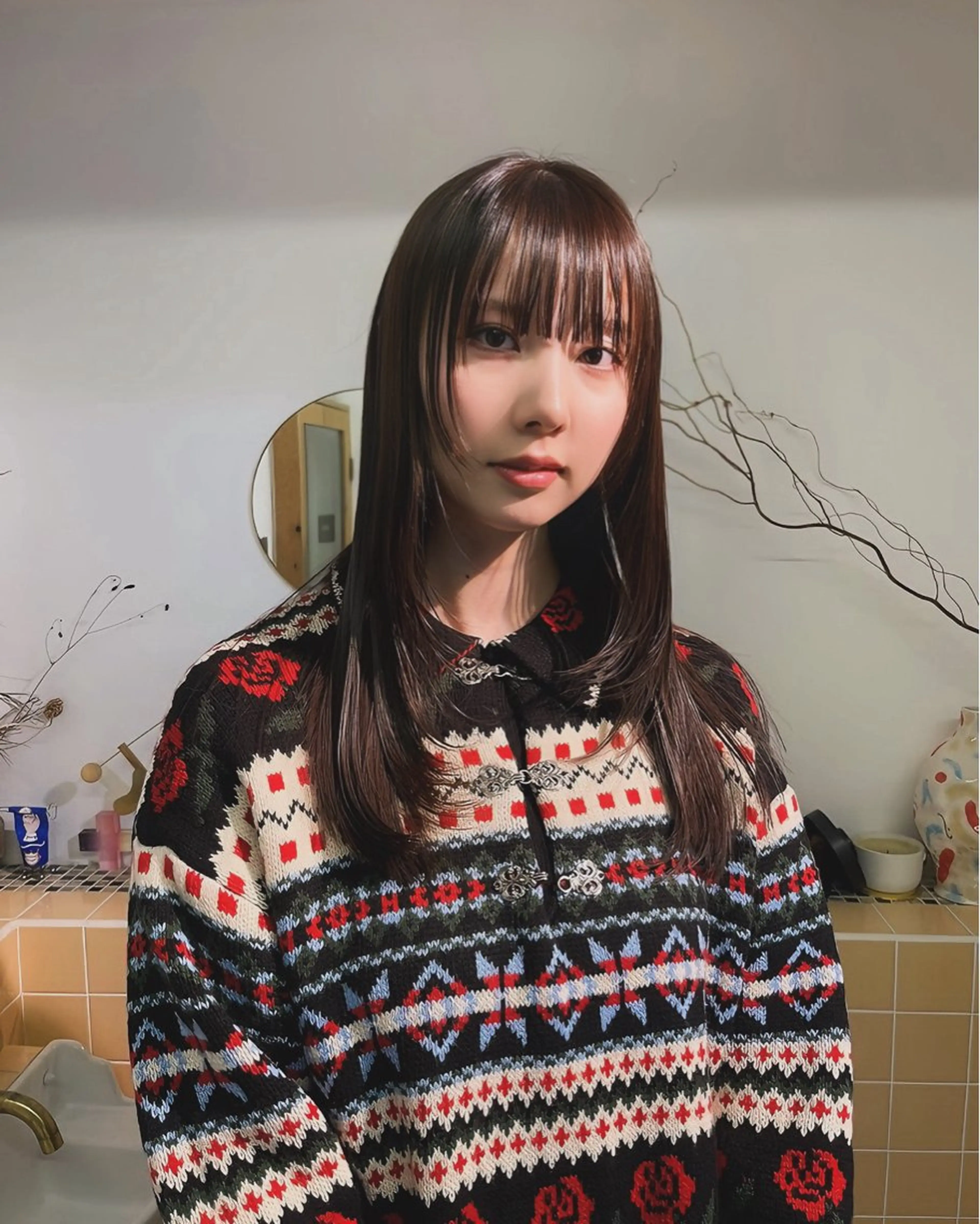 セミロング カット ヘアカラー トリートメント LUCCI所属・udaハイトーン /ボブ/レイヤーのヘアスタイル