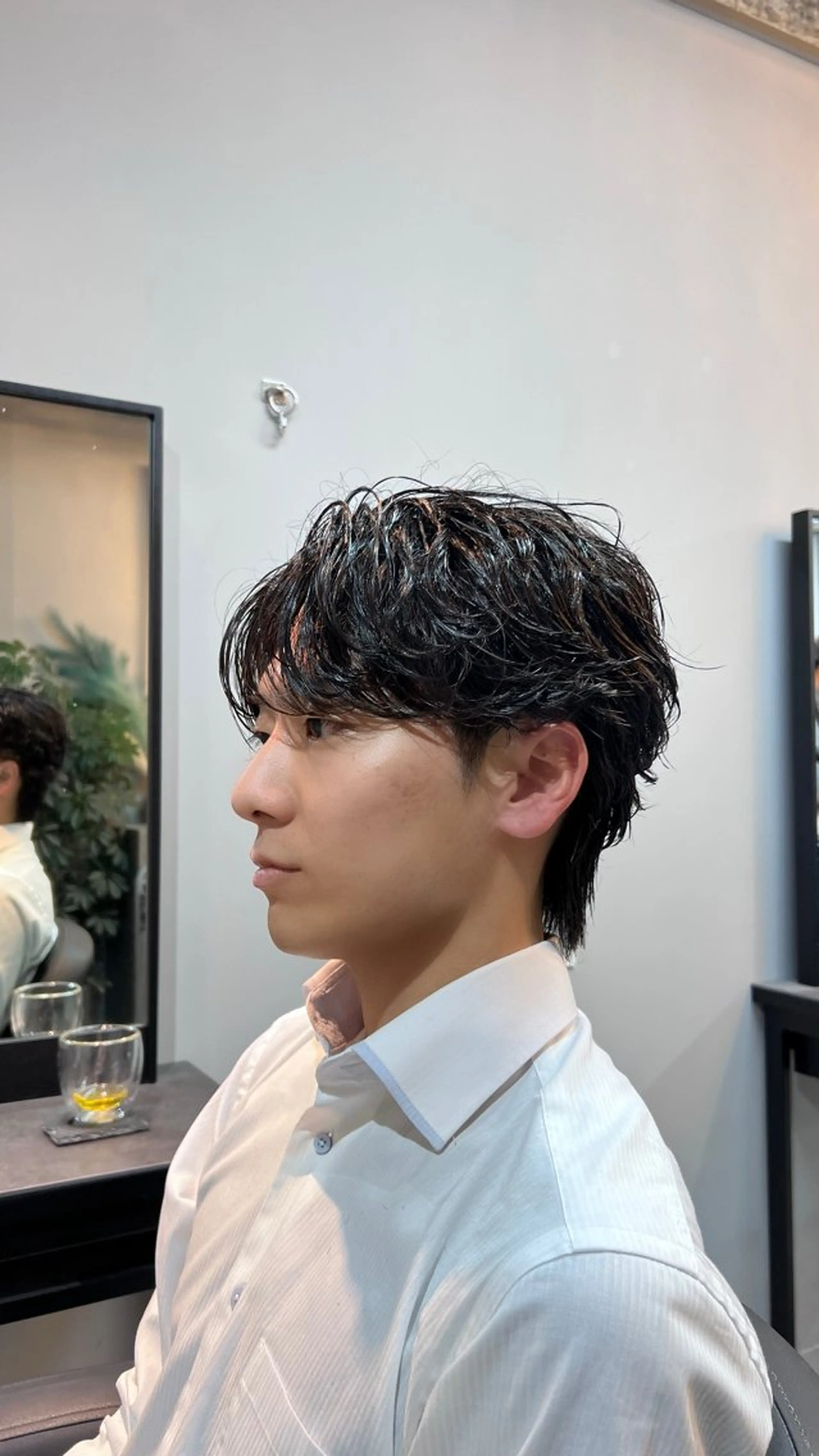 ショート パーマ メンズ センターパート カット パーマ Alo所属・💥メンズパーマ /表参道/モント💥のヘアスタイル