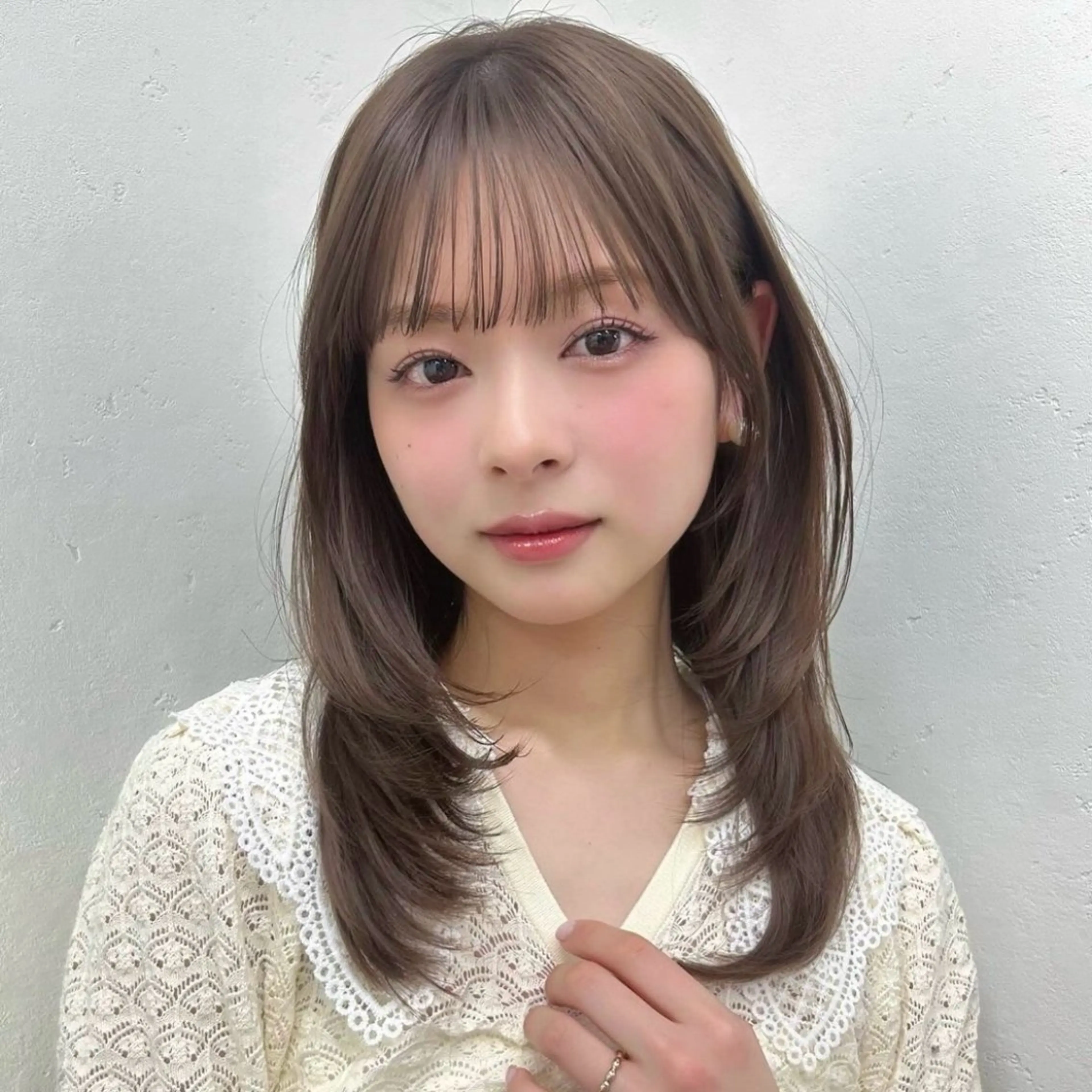 セミロング カット ヘアカラー トリートメント ヘッドスパ ヘアセット 🌸透明感/レイヤー / 栗林 彩🌸のヘアスタイル