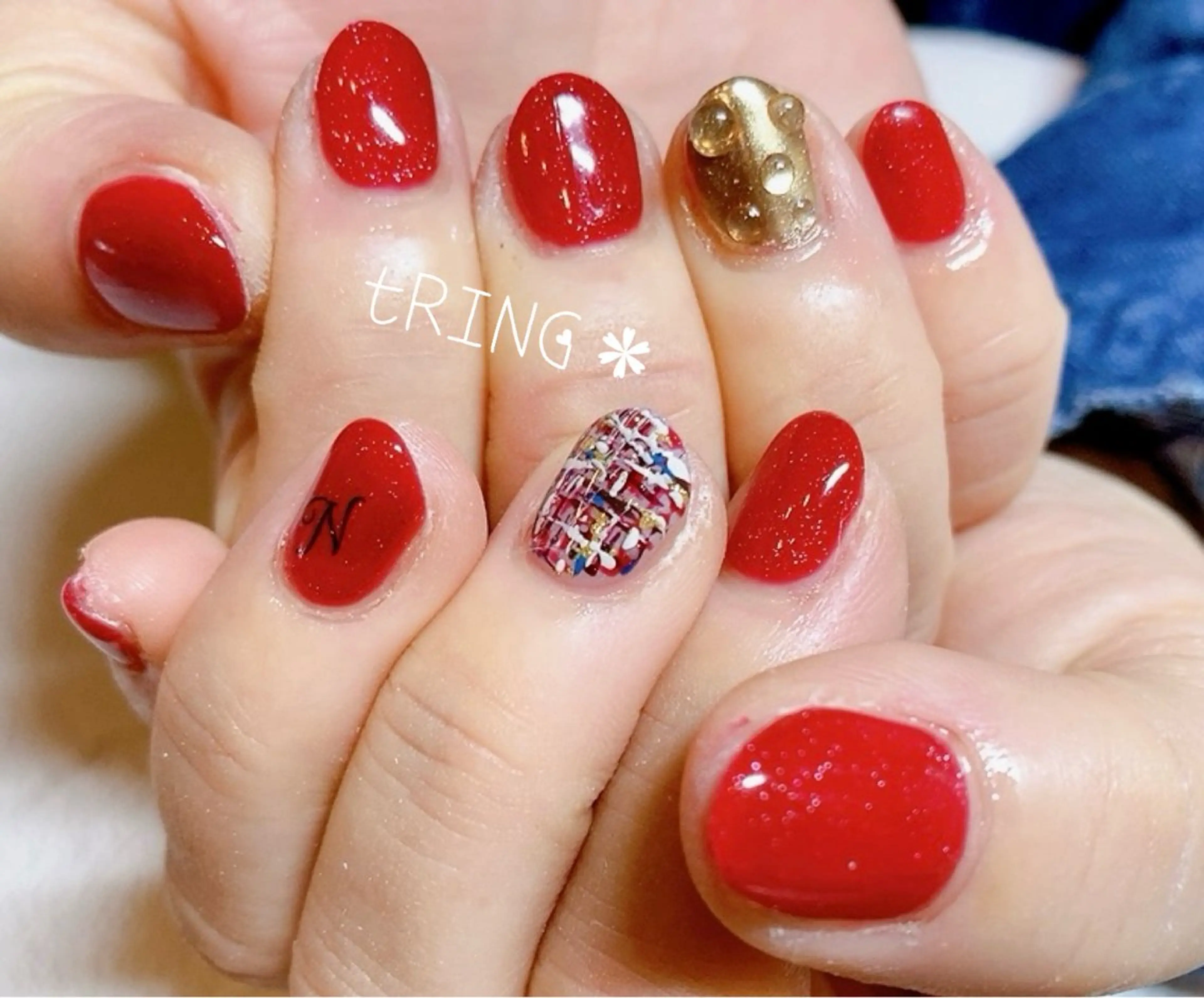 ネイル ハンドネイル tRING＊ しいの木台のネイルデザイン