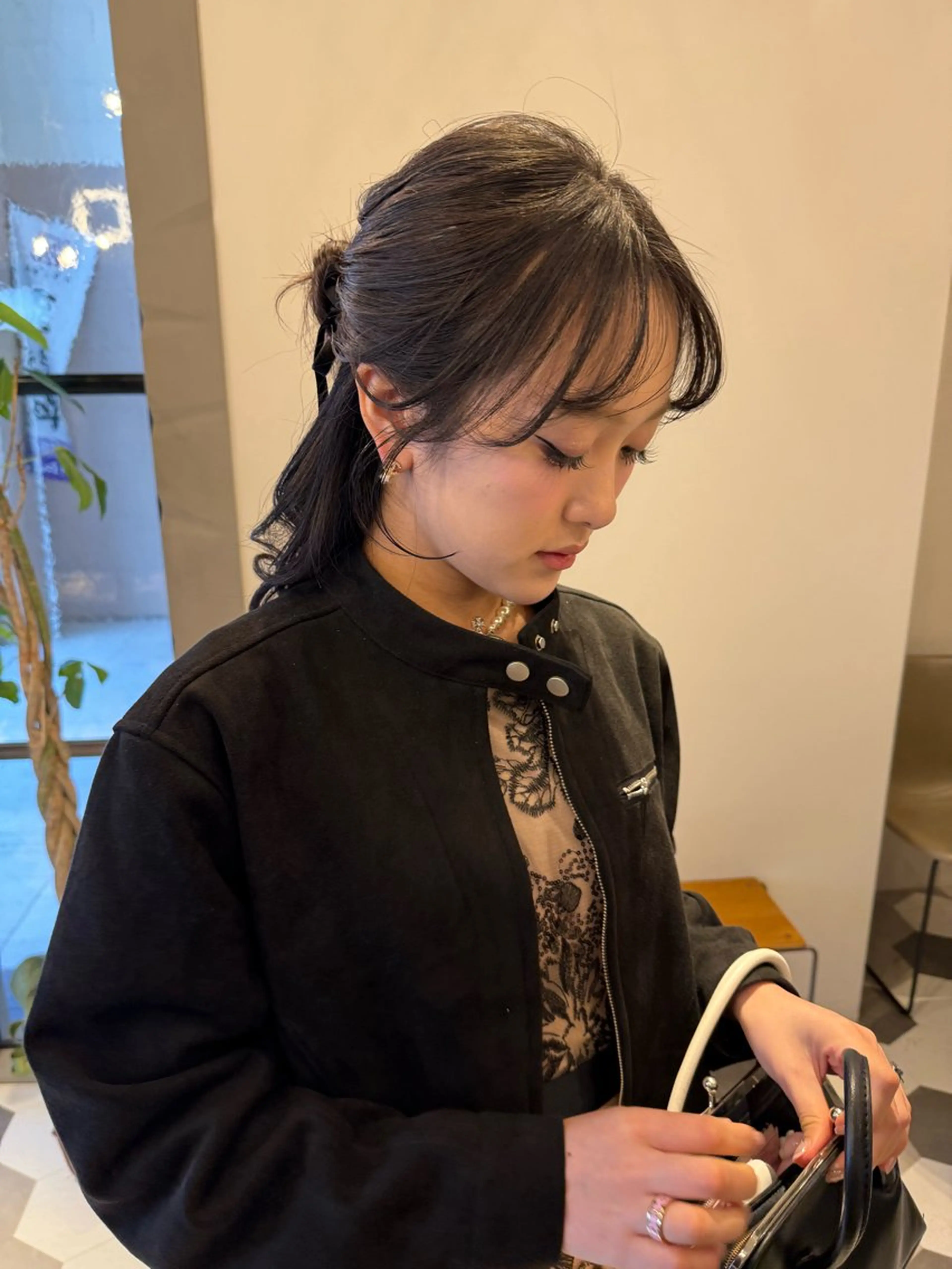 セミロング ヘアセット ブリーチ/アレンジ 天満/chihiroのヘアスタイル