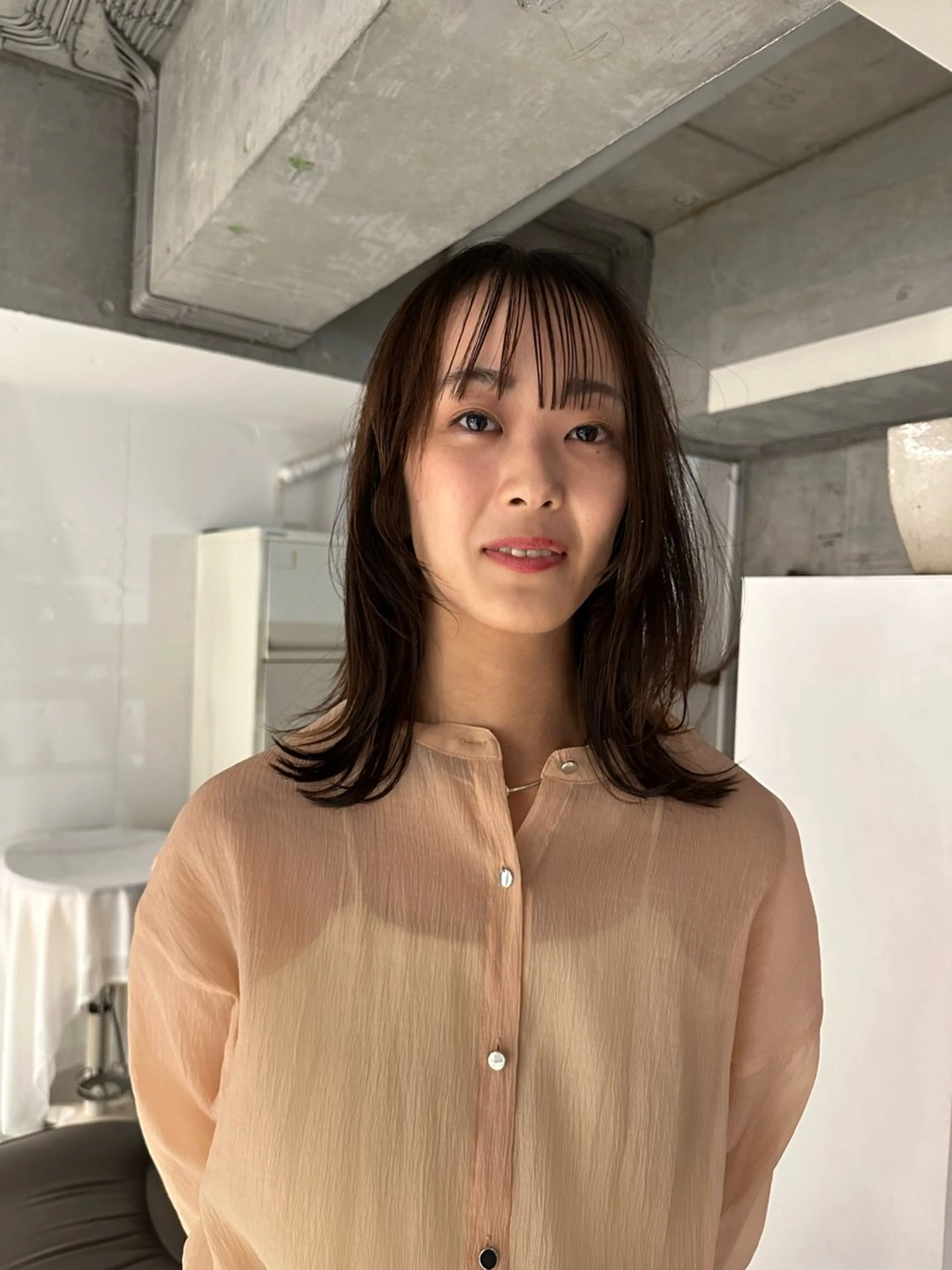 ミディアム レイヤーカット ディズニー大好き🏰 関谷彪のヘアスタイル