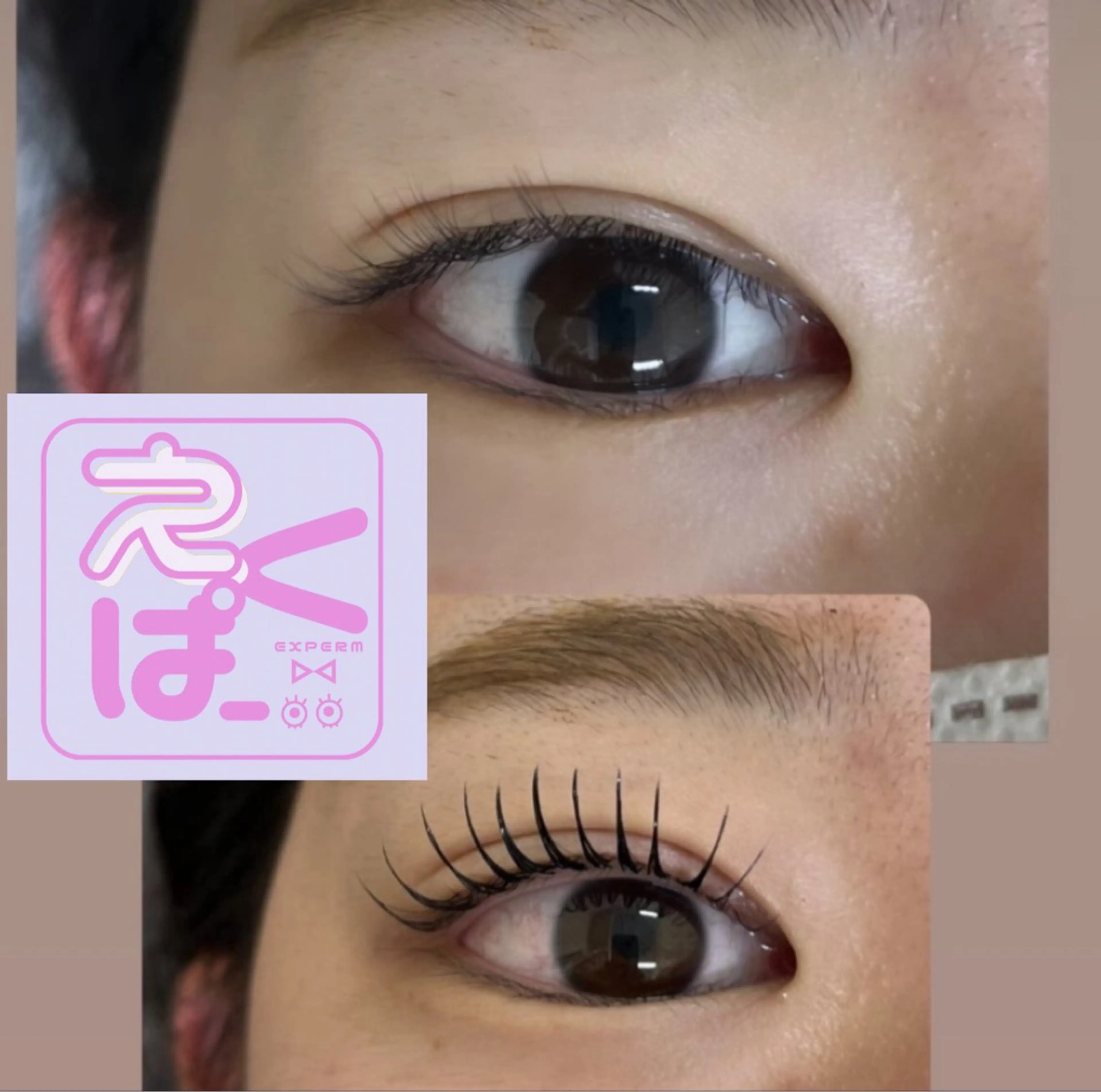 【エクパー】LEDエクステ✖️パーマ120分　束感まつ毛❣️目力UPで長さも自由自在✨の写真