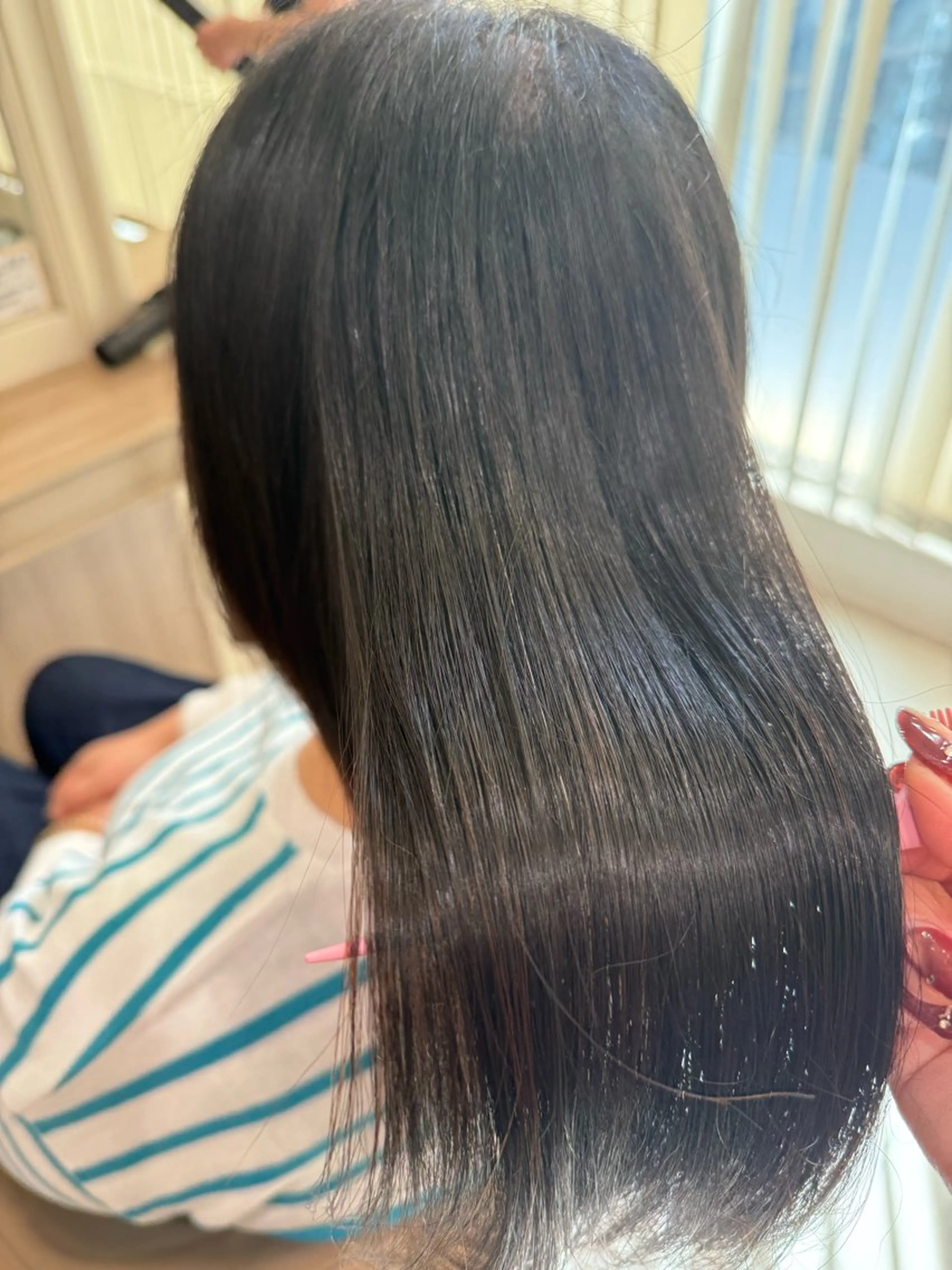 ロング パーマ カット 縮毛矯正 トリートメント 韓国ヘアメイク🎀/ 縮毛矯正✨山本媛香のヘアスタイル