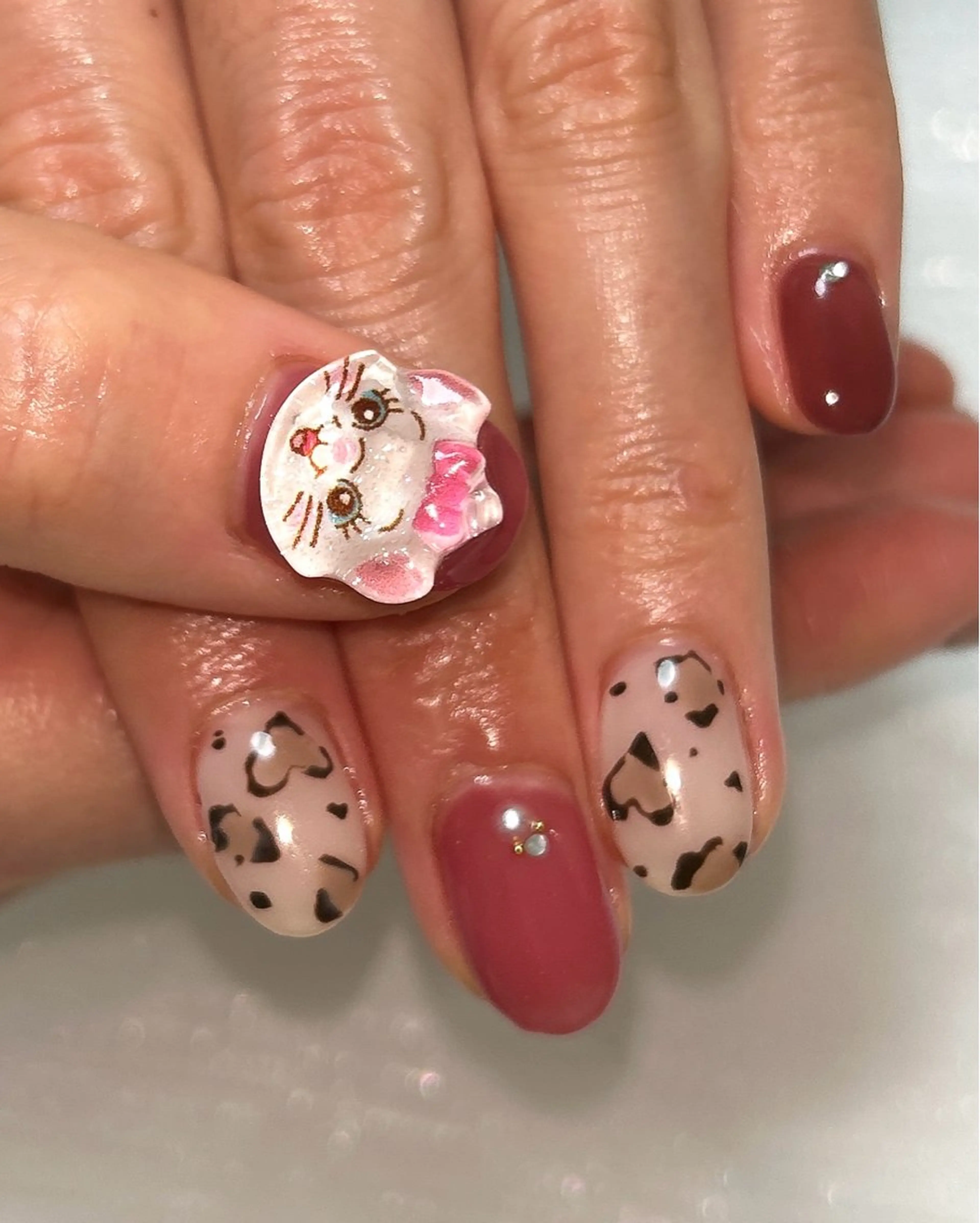 ネイル 持ち込み ハンドネイル ten nail salon　かえでのネイルデザイン