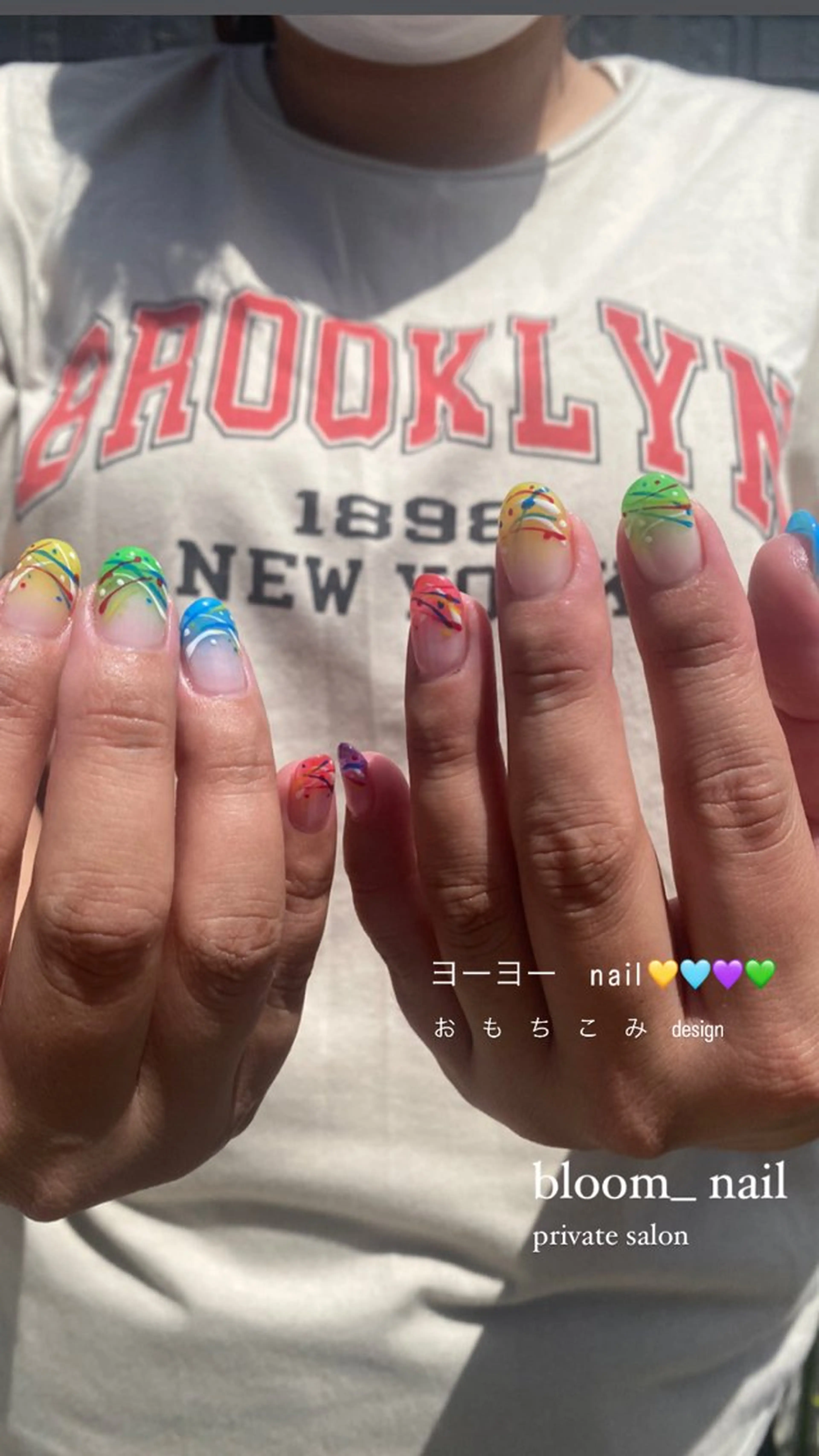ネイル 夏ネイル ヨーヨーネイル ハンドネイル ハンドケア bloom_ nailのネイルデザイン