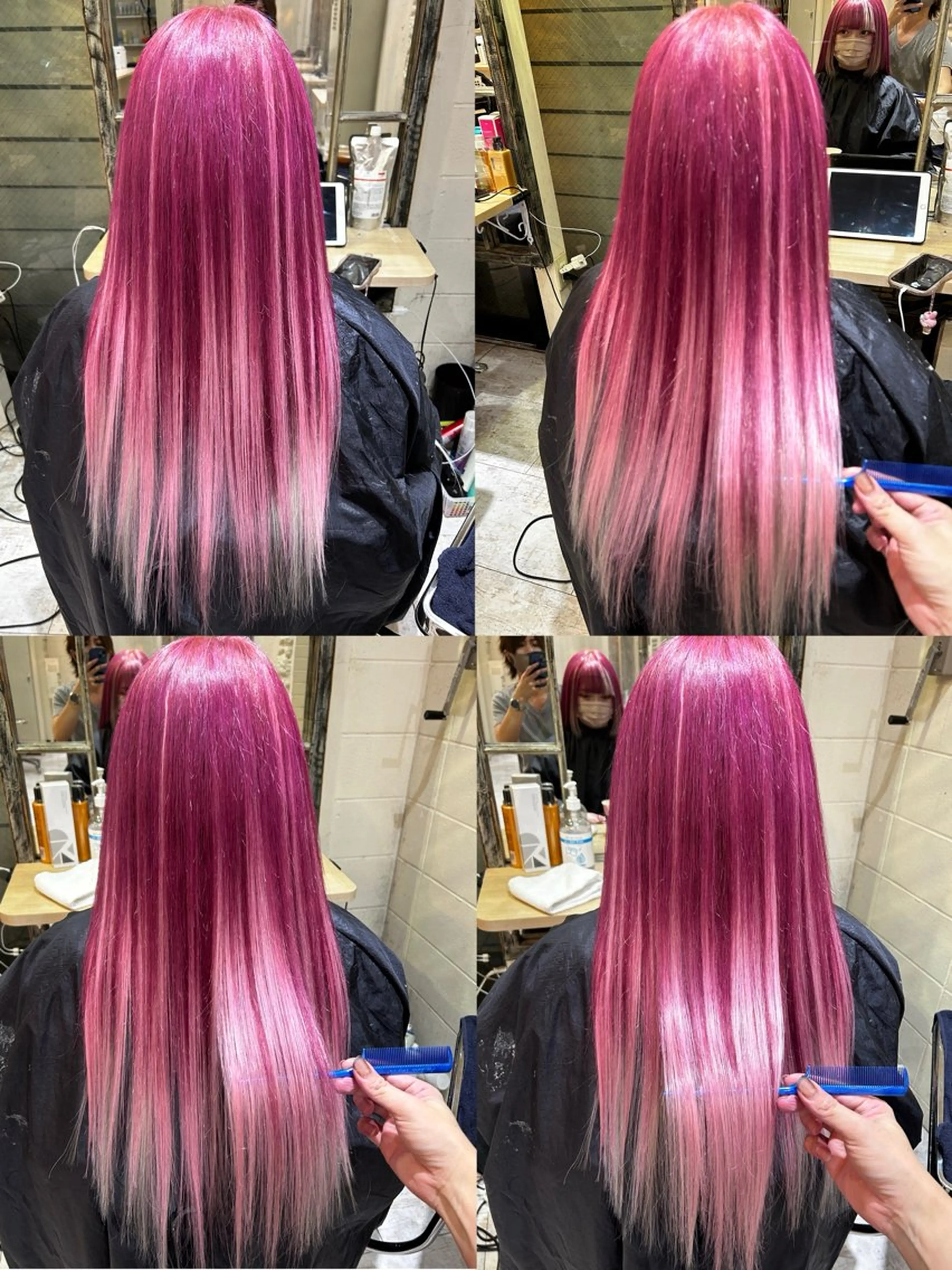 🔴【最安値🌈胸下以上の長さ‼️】最高級シールエクステ40本＋カラー＋トリートメント＋エクステカット🌈 【色豊富】の写真