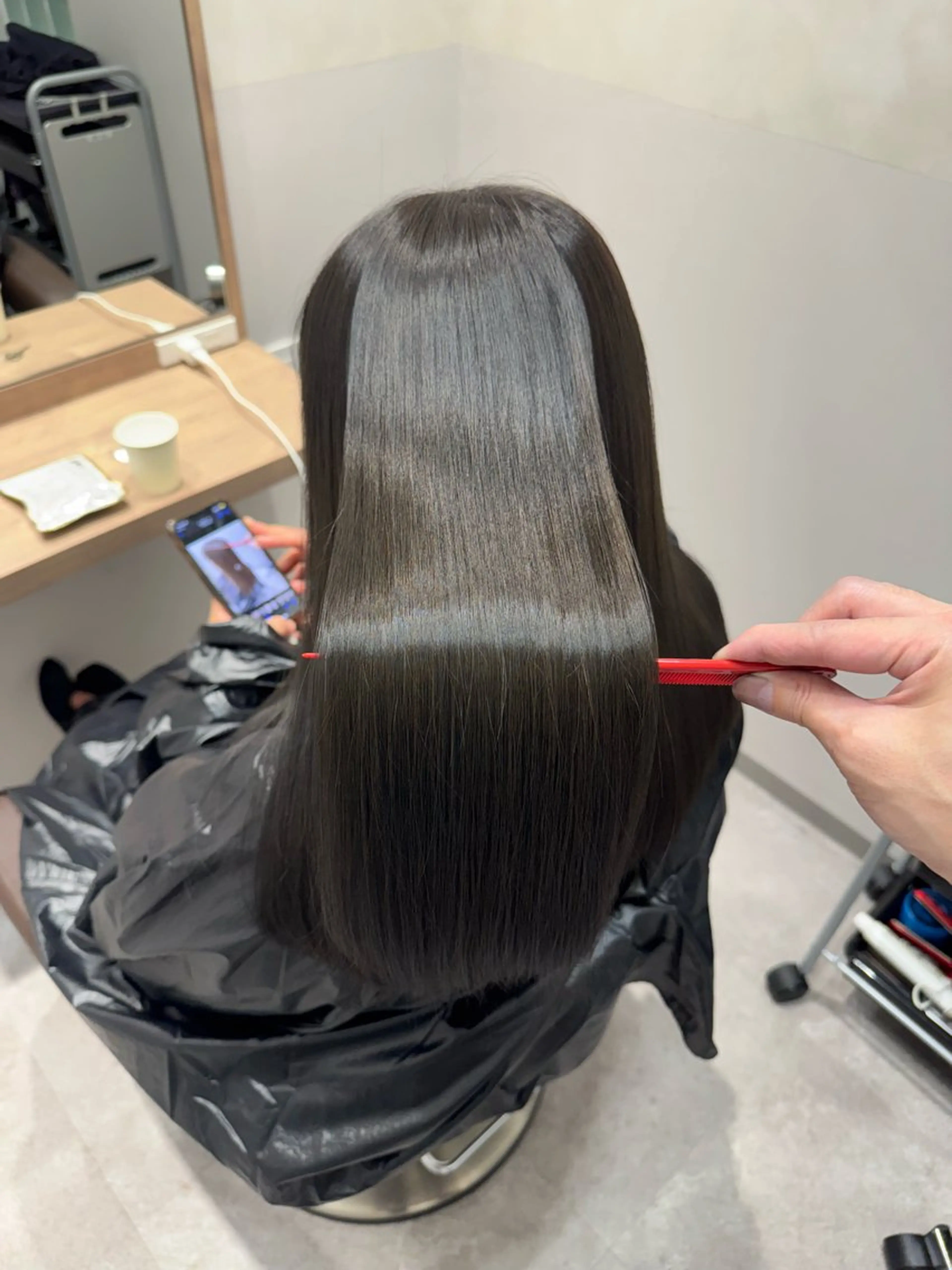 ロング カット 縮毛矯正 トリートメント SALOWIN 栄３丁目店所属・福田 修平💎 髪質改善/美髪矯正のヘアスタイル