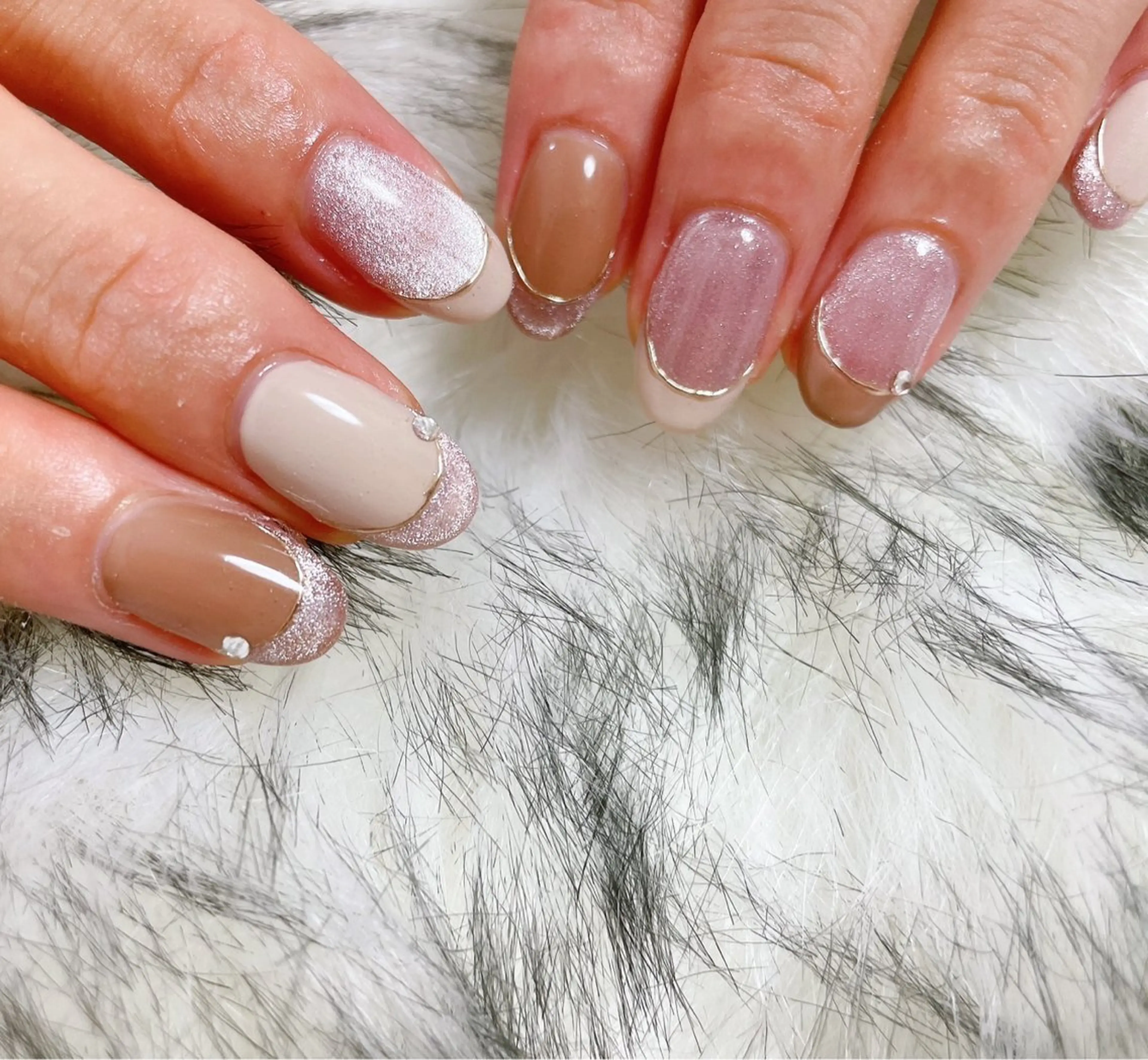 ネイル ジェルネイル キラキラネイル 韓国ネイル ラメ(グリッター) メンズネイル kiki nail たまプラーザのネイルデザイン