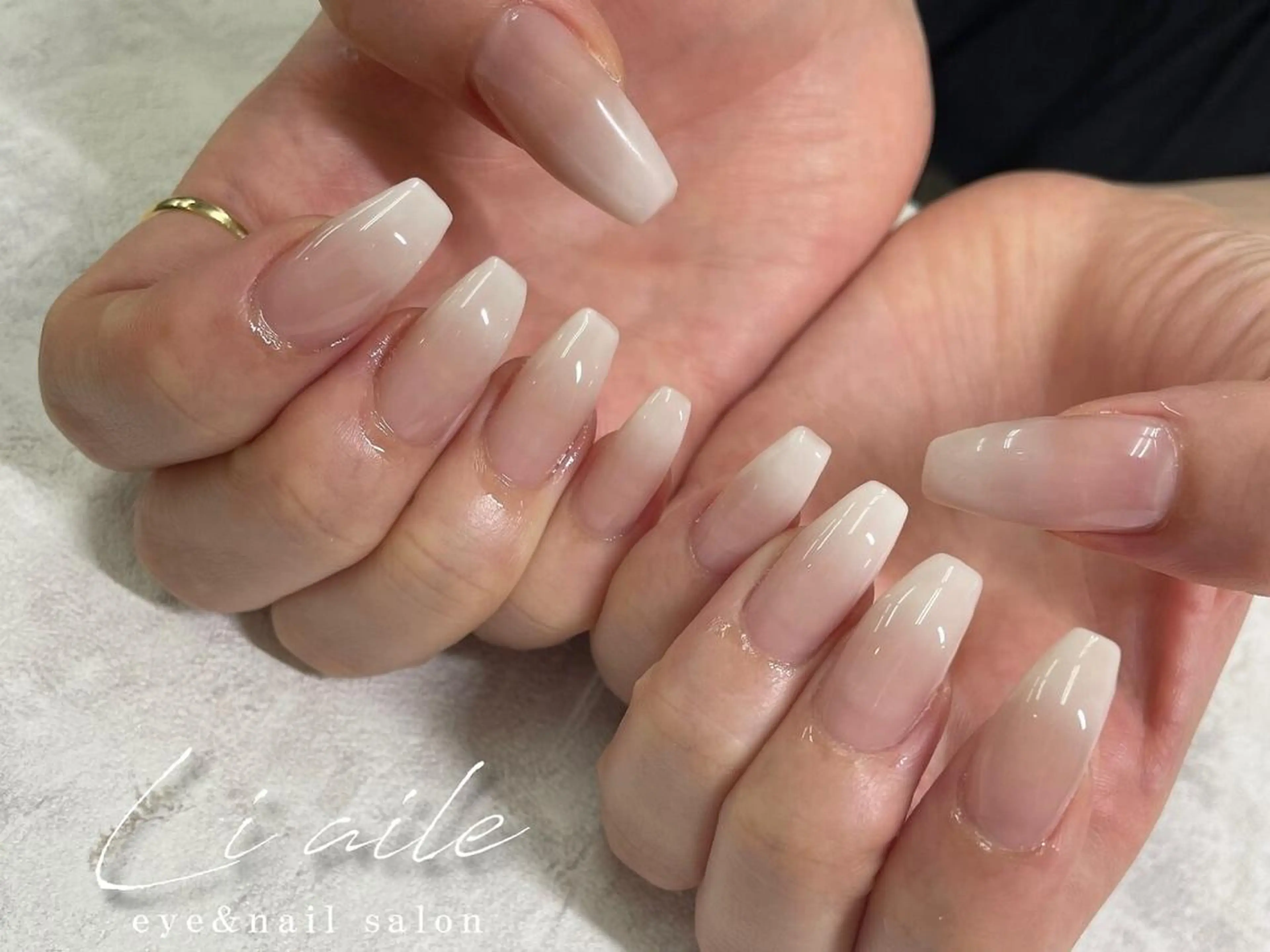 ネイル グラデーション ワンホンネイル Li aile - eye&nailsalon -所属・Li aile 【リエル】上本町店のネイルデザイン