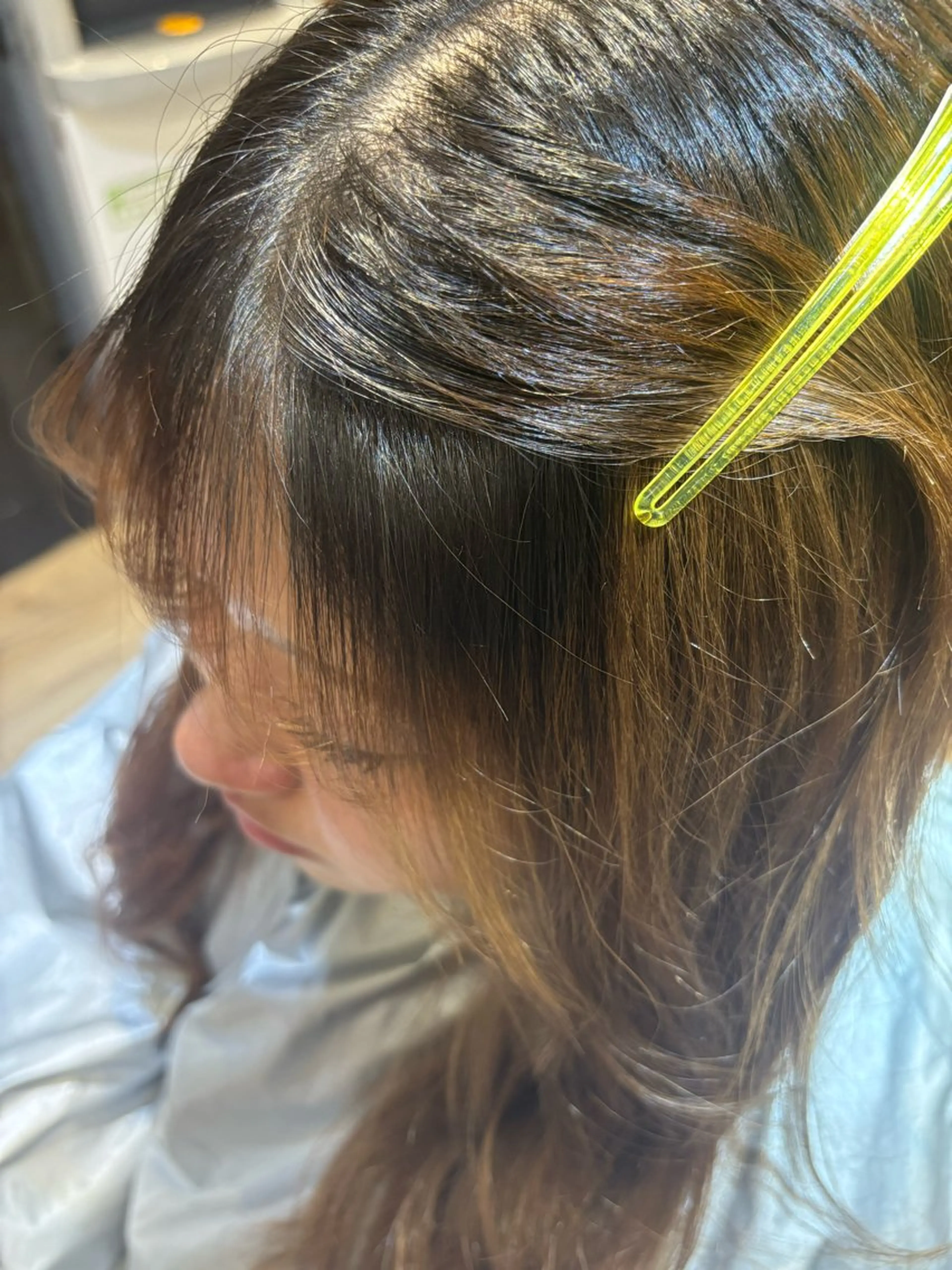 ロング 縮毛矯正 西 柚のヘアスタイル