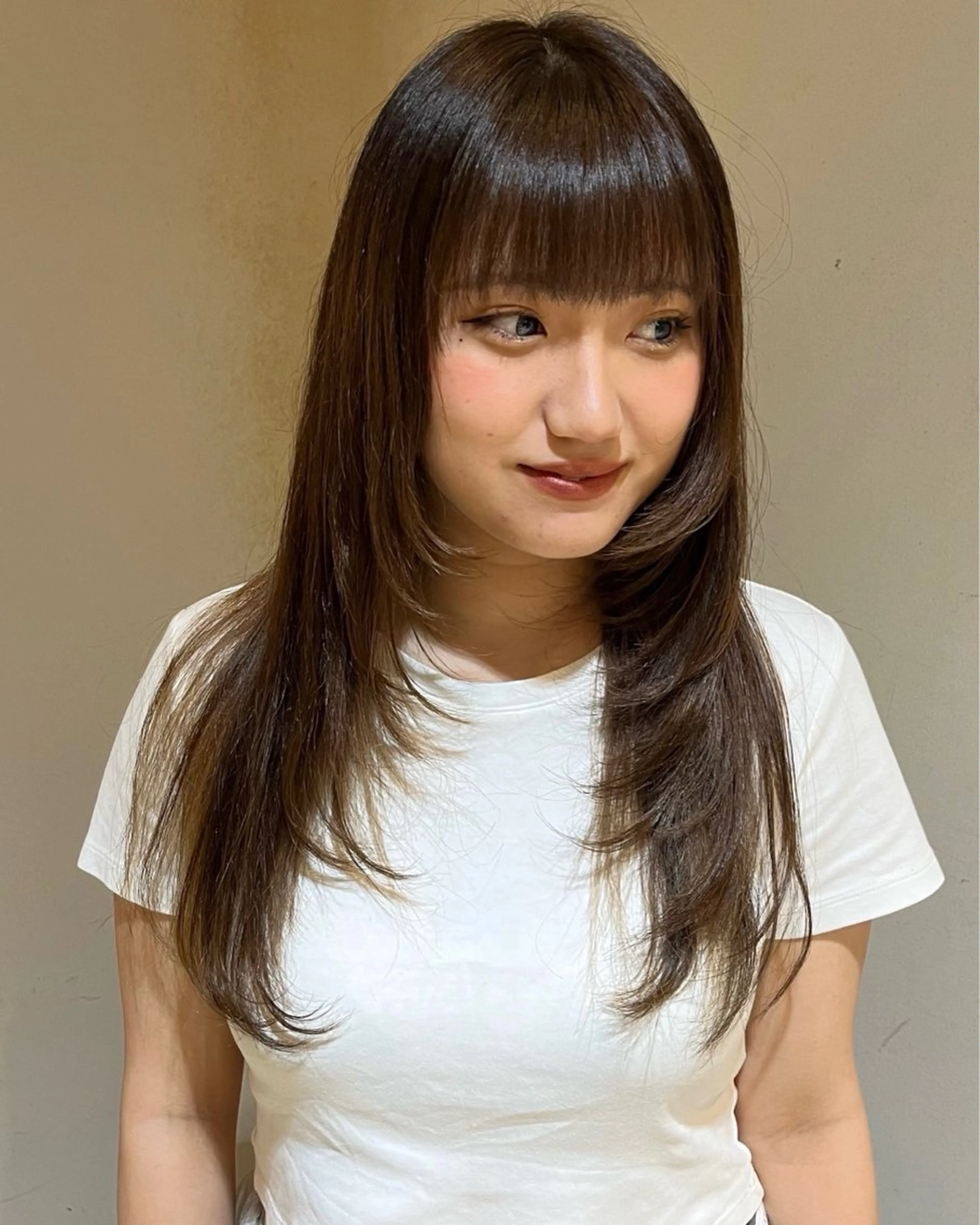 ロング レイヤーカット カット トリートメント ハイトーン/韓国 レイヤー🎀まおのヘアスタイル