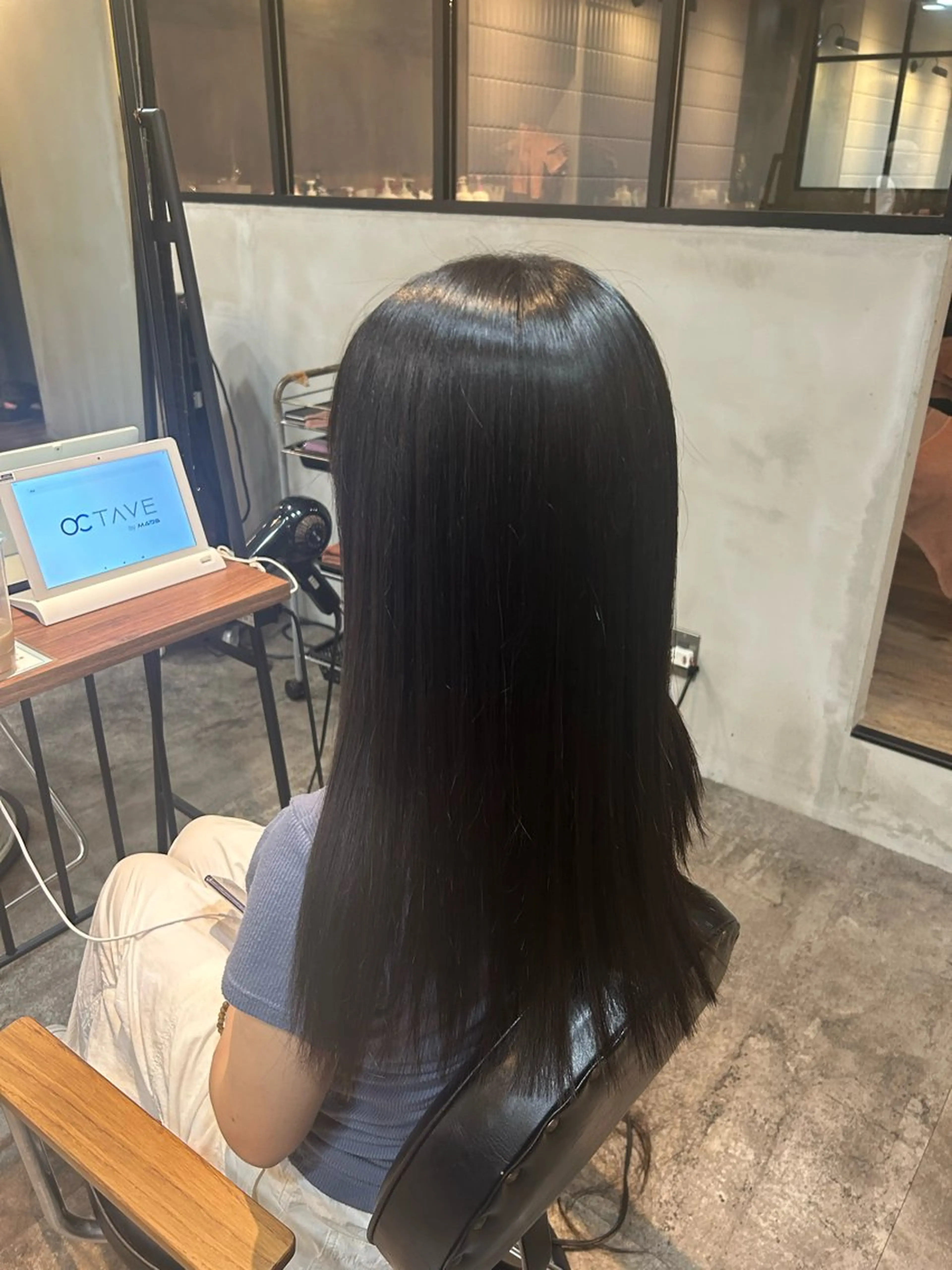 ロング 縮毛矯正 木下 美優のヘアスタイル