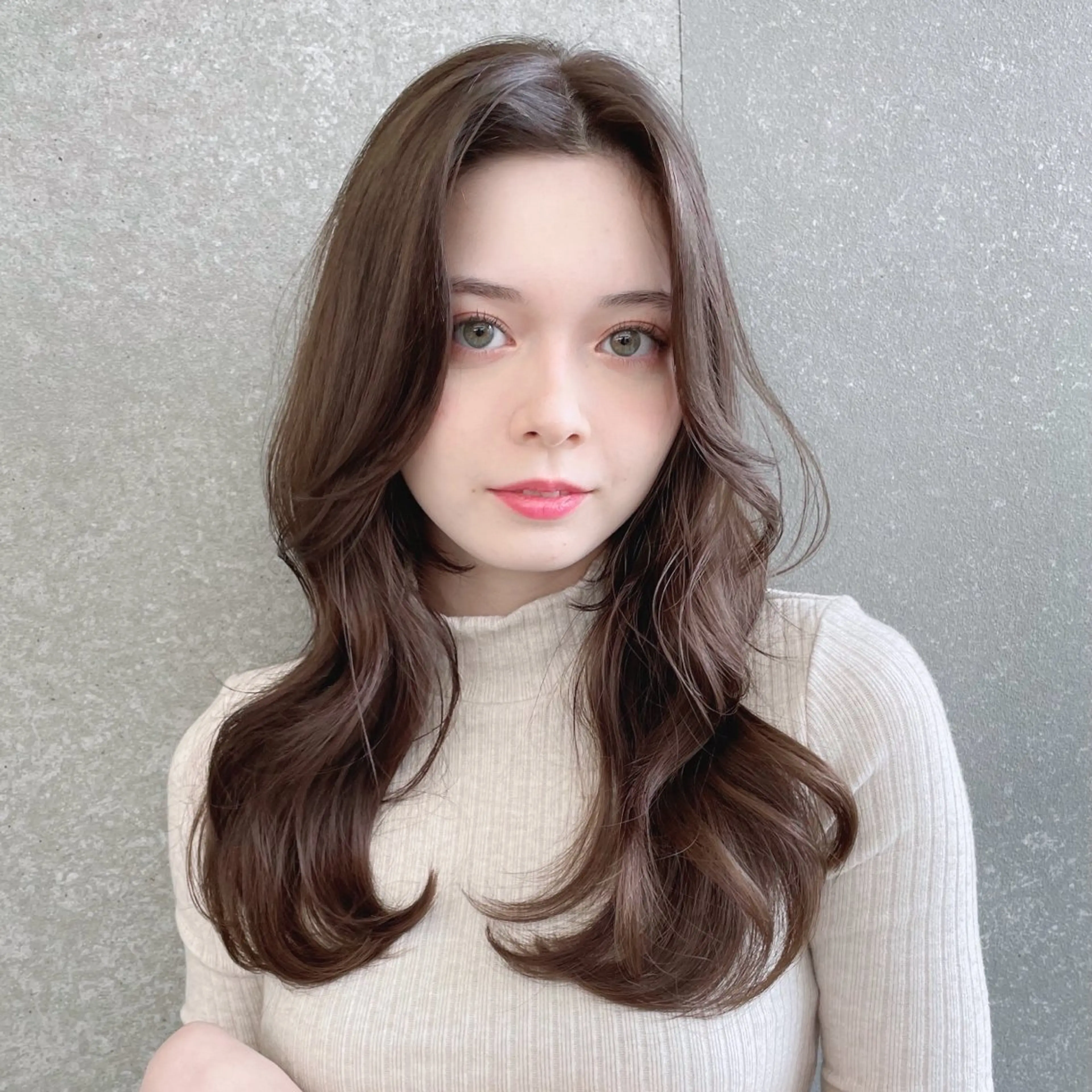 💕❣️初めてのカラーはこちら❣️💕　ブリーチ無しダブルカラー＋韓国風に合わせカット＋1stepトリートメントの写真