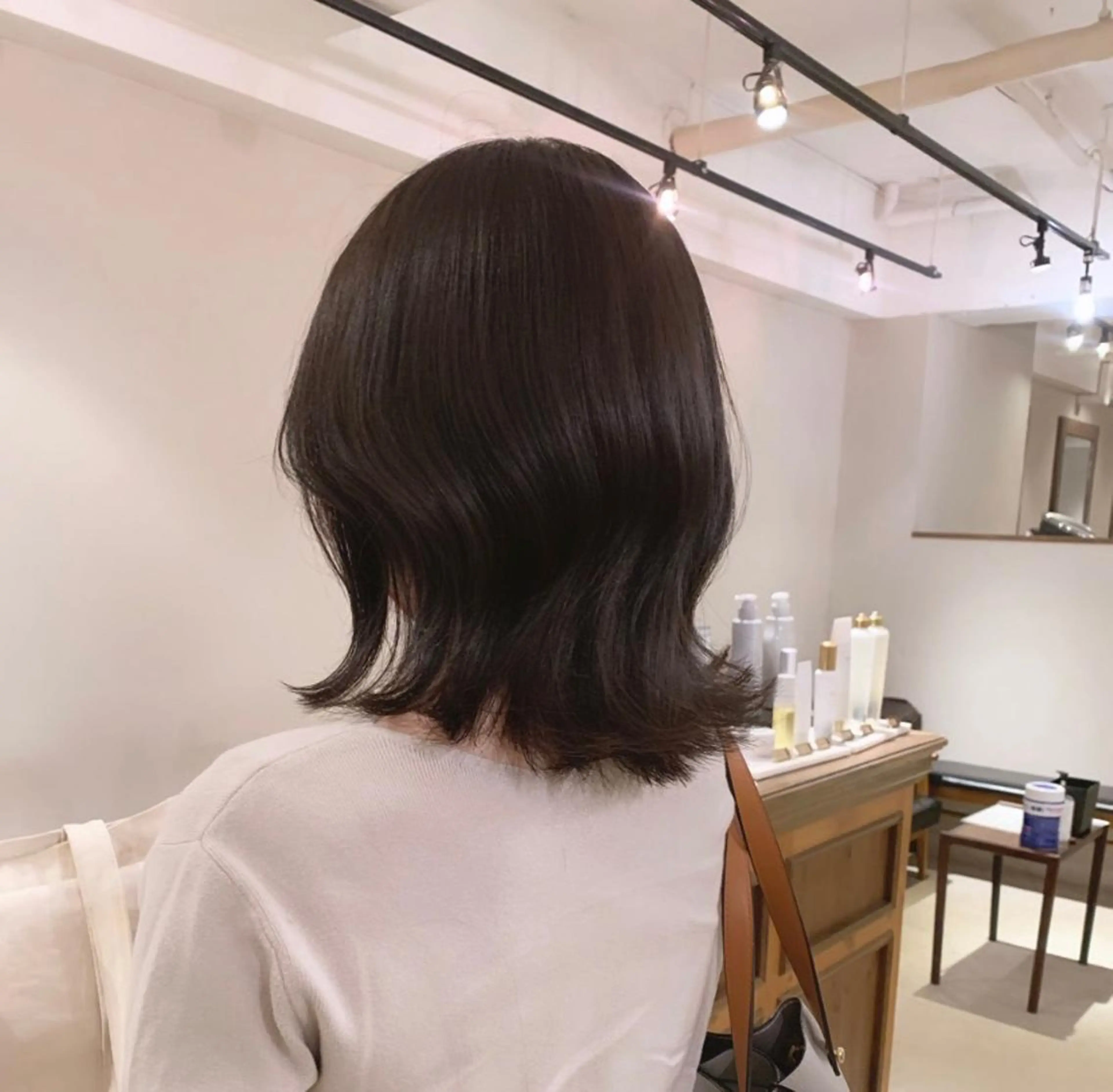 ミディアム カラー カット ヘアカラー トリートメント ヘッドスパ 透明感/オリーブ/ グレージュ/YUKAのヘアスタイル