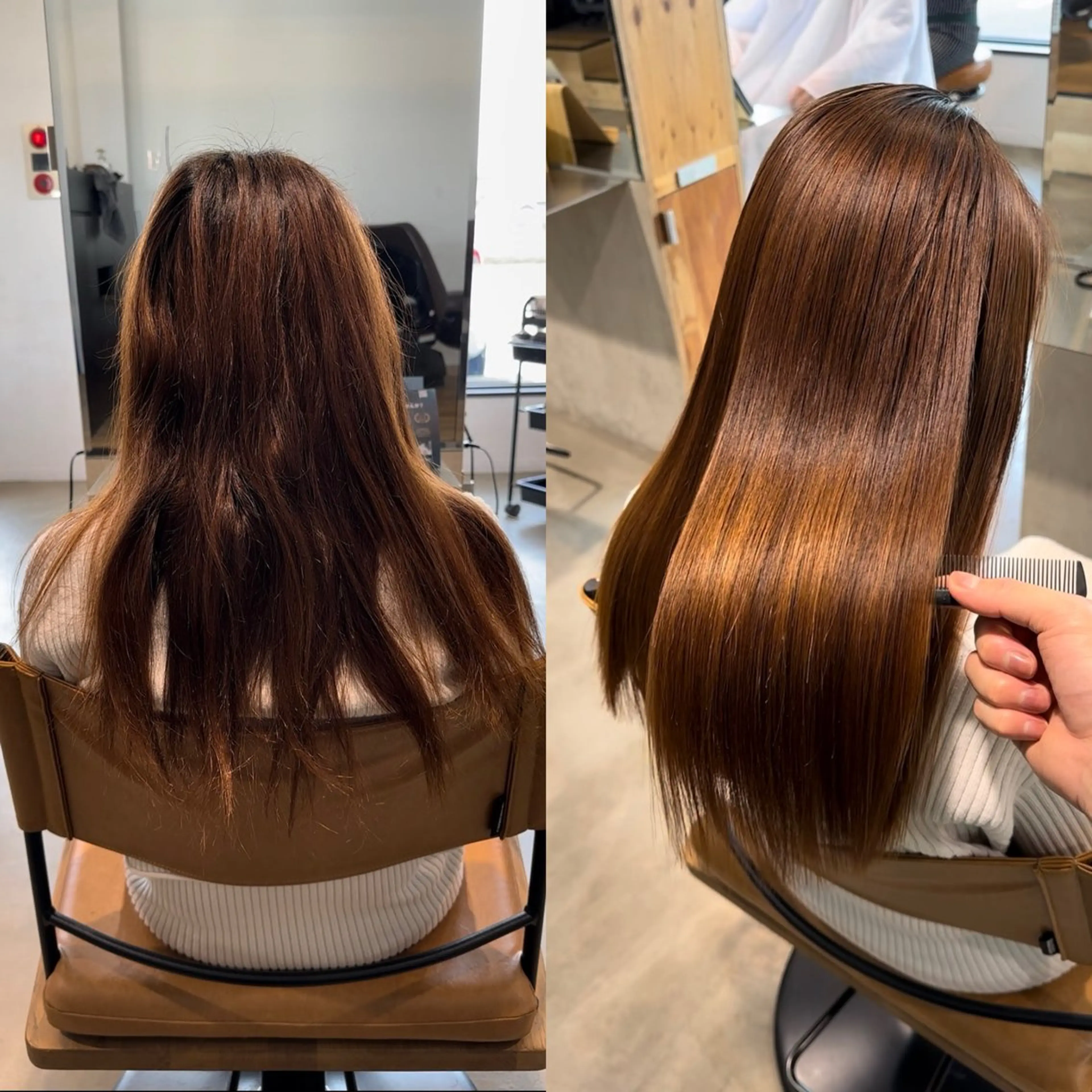 ロング 縮毛矯正 トリートメント 各務原/カラー/ブリ ーチお任せください!のヘアスタイル