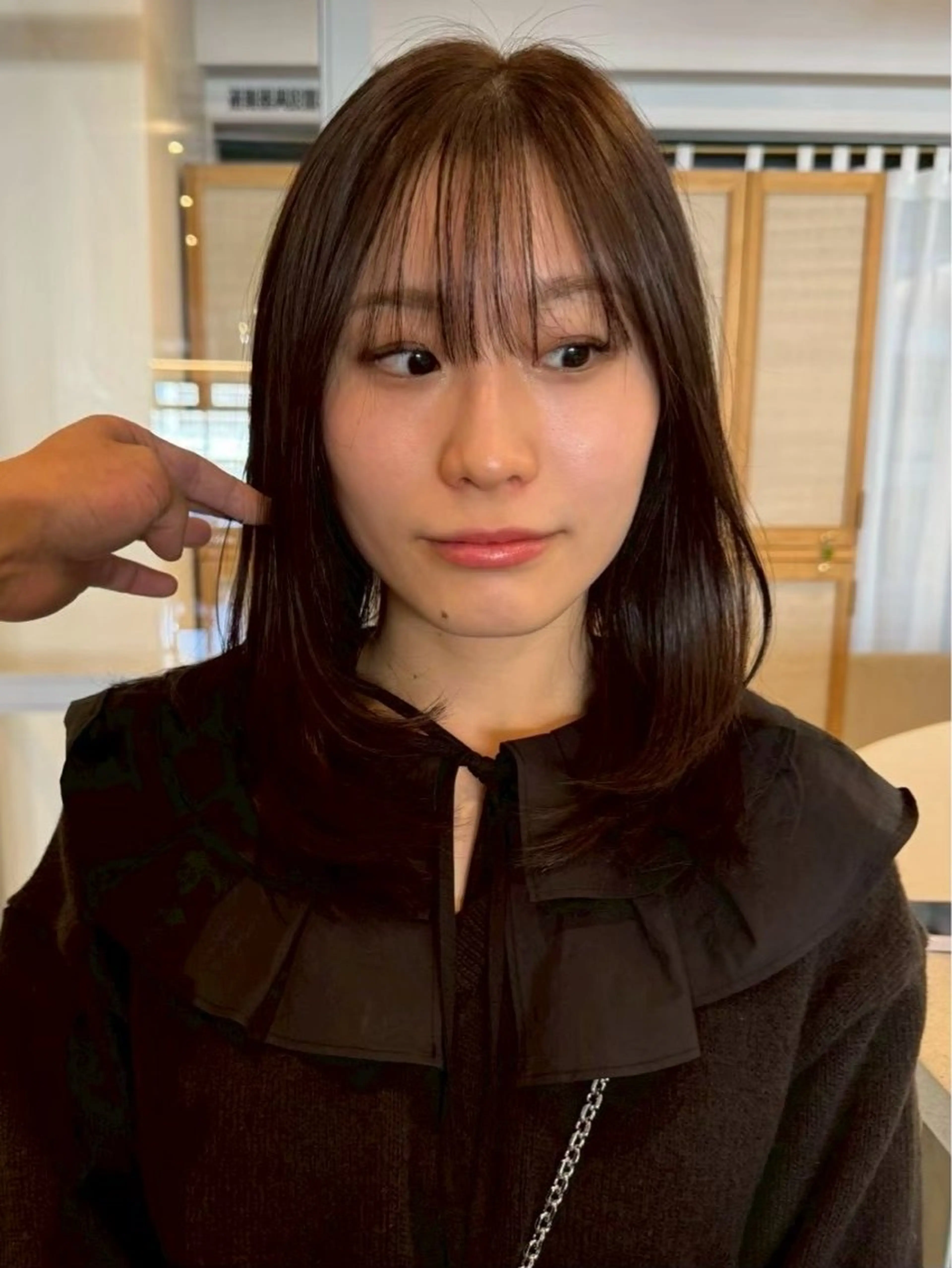 ミディアム 髪質改善 縮毛矯正 トリートメント ヘアカラー トリートメント nok所属・nok Osakaのヘアスタイル