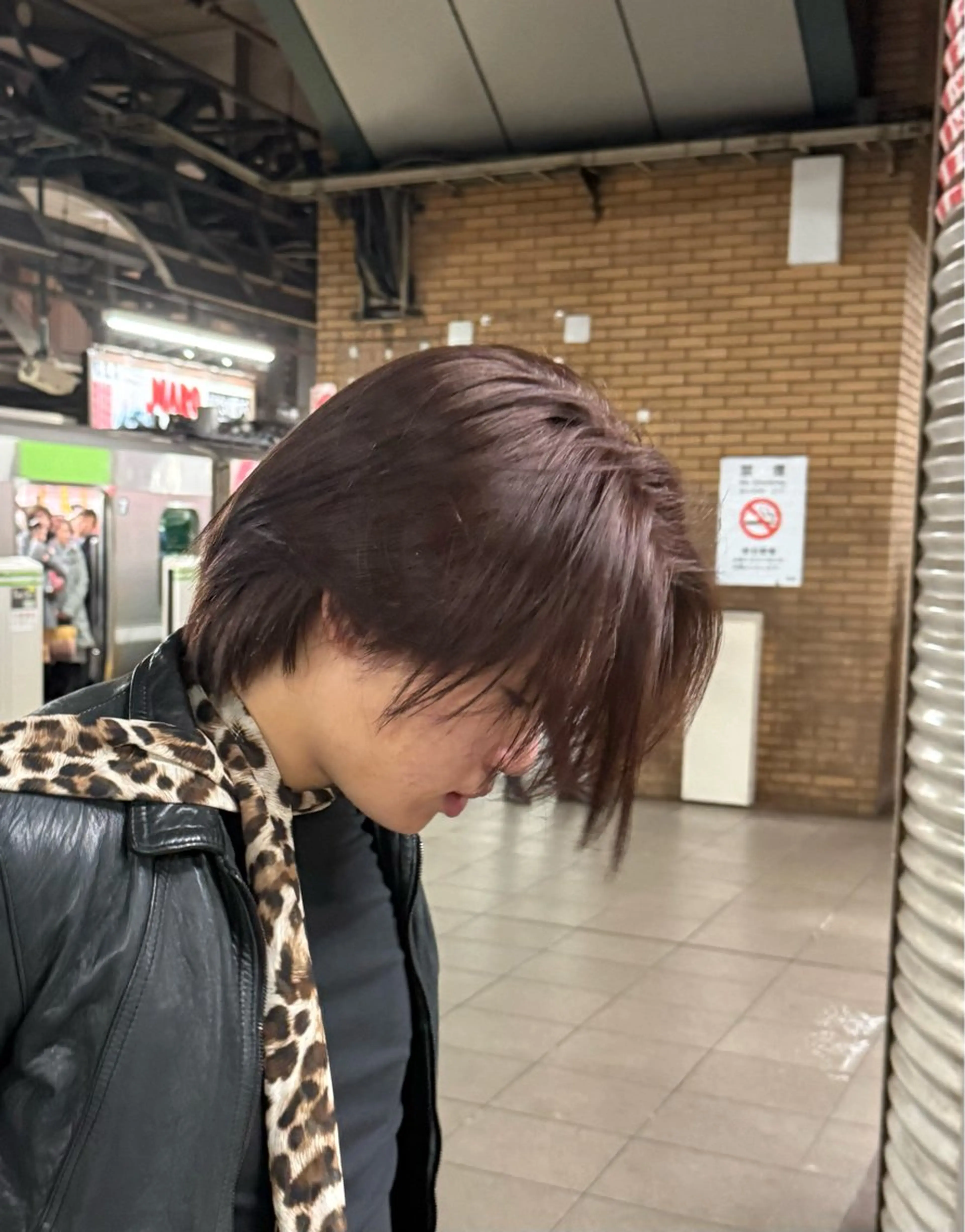 ショート カラー メンズ ブラウンカラー kisa fata所属・海上 太郎のヘアスタイル