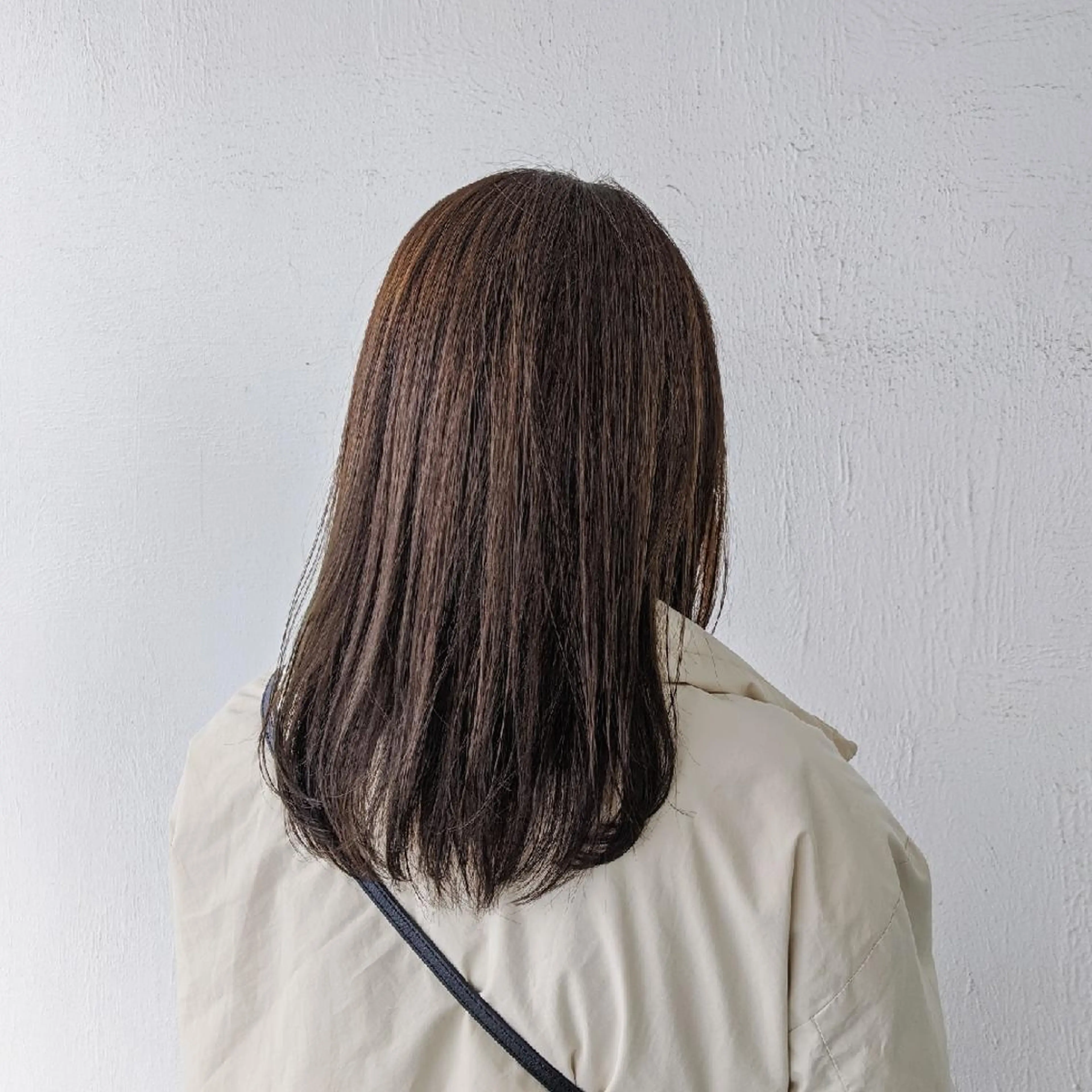 ロング カラー 浜田りほ Luxbe 博多バスターミナルのヘアスタイル