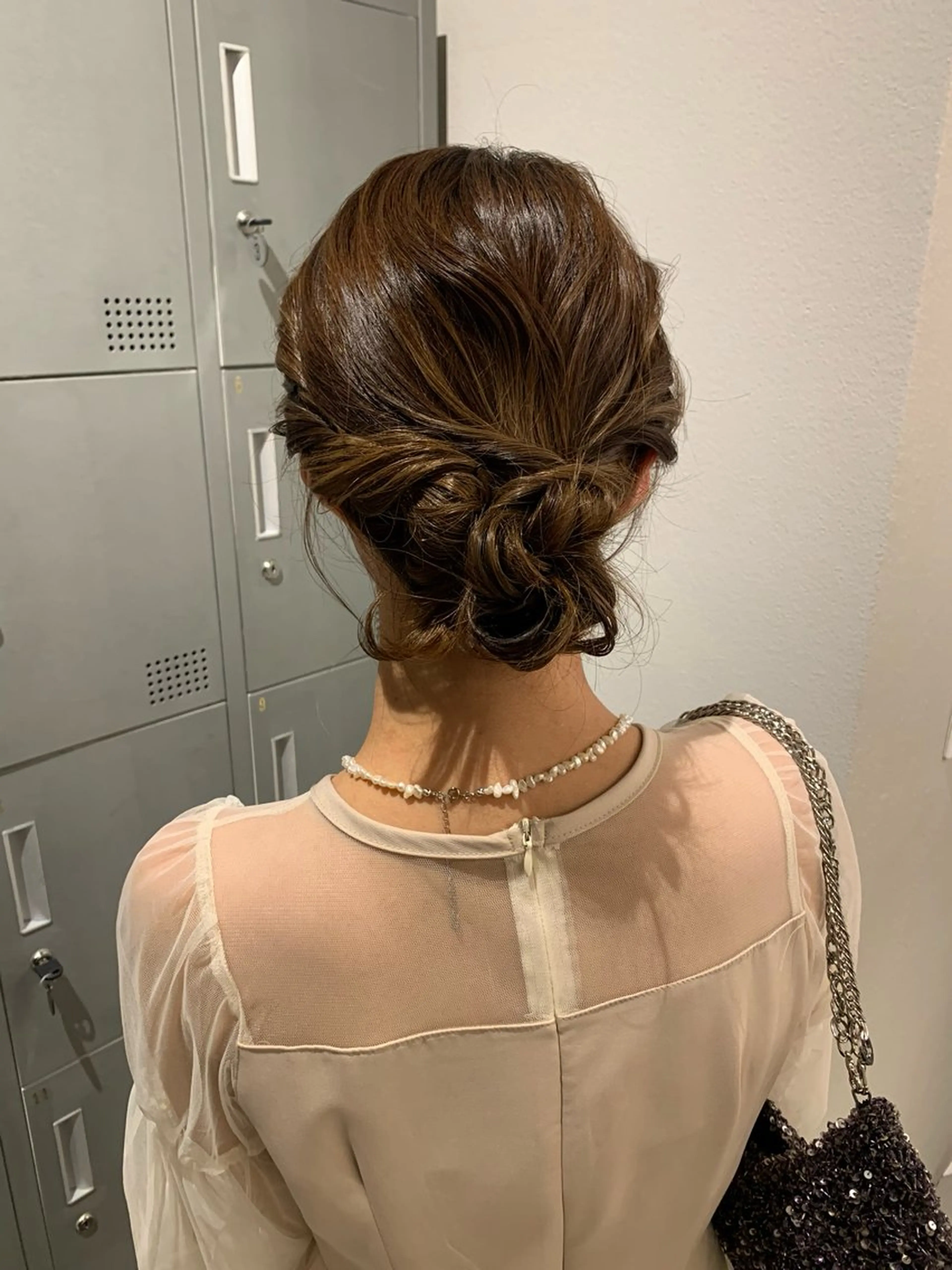 ミディアム ヘアアレンジ ヘアセット ブリーチ/アレンジ 天満/chihiroのヘアスタイル