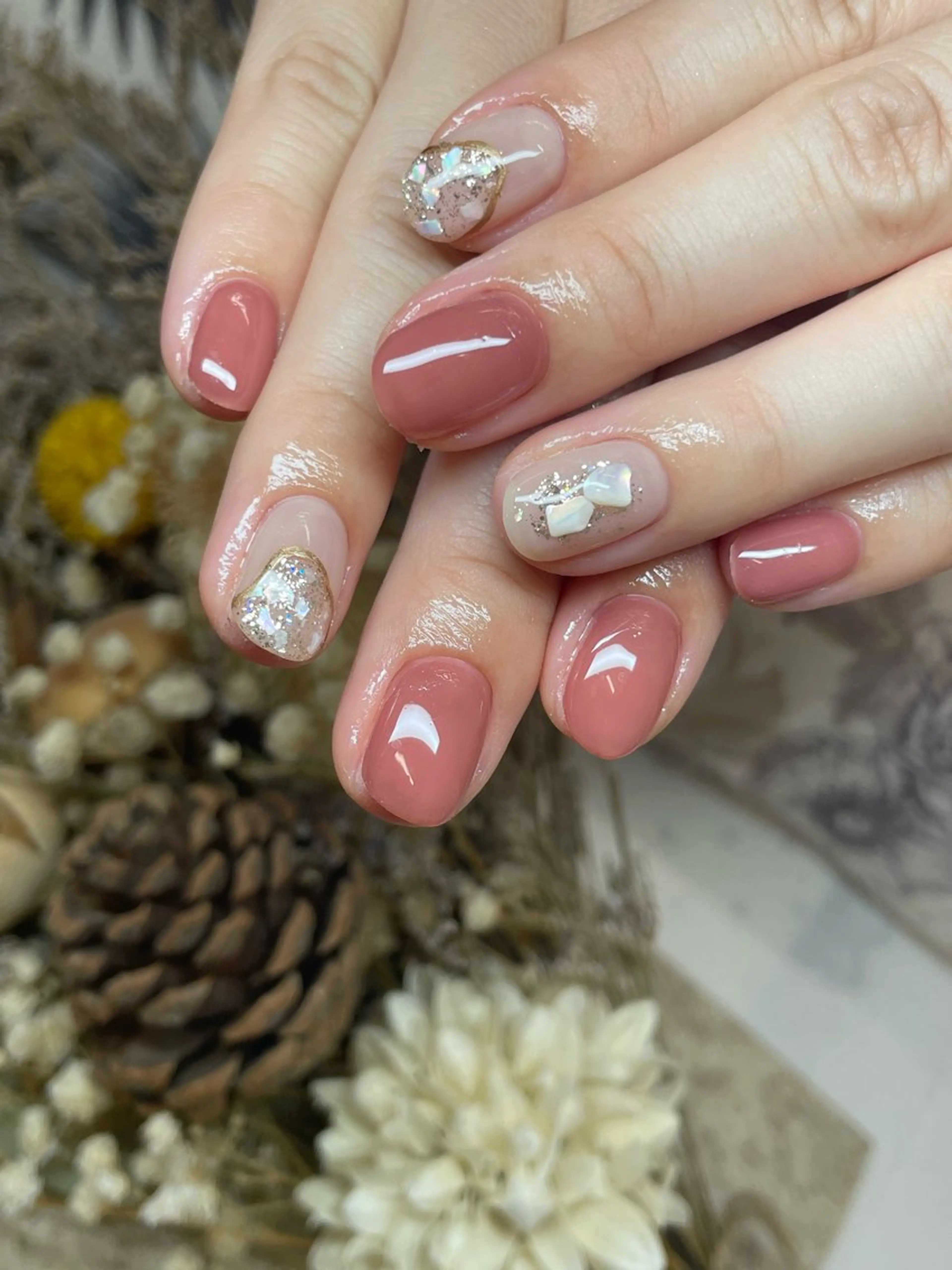 ネイル アートネイル フラッシュネイル フットネイル ジェルネイル グラデーション ハンドネイル エルモサ YURIKAのネイルデザイン