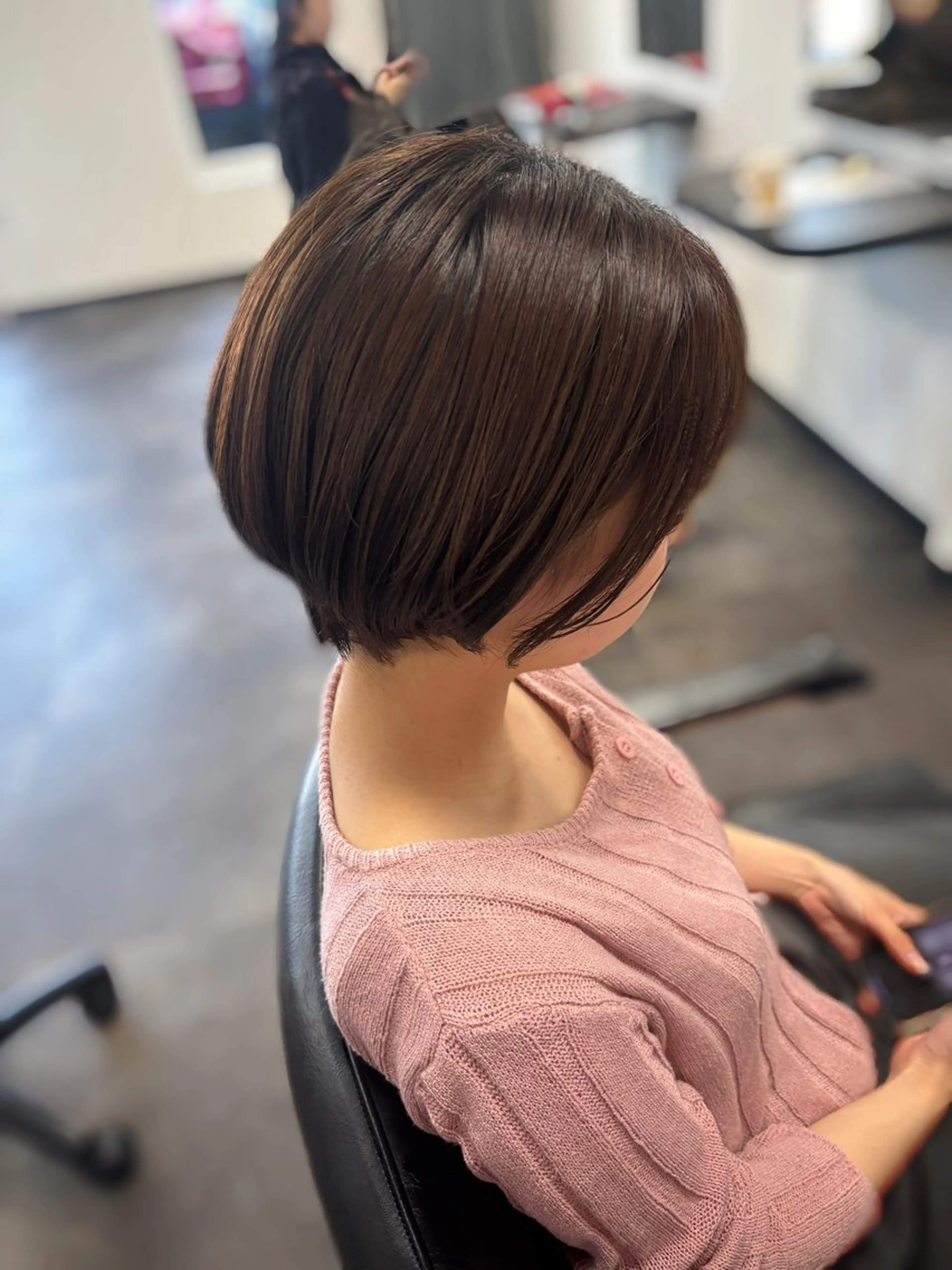 ショート カラー ショートボブ ボブ ショートヘア カット ヘアカラー NONOKA Zina千早店のヘアスタイル