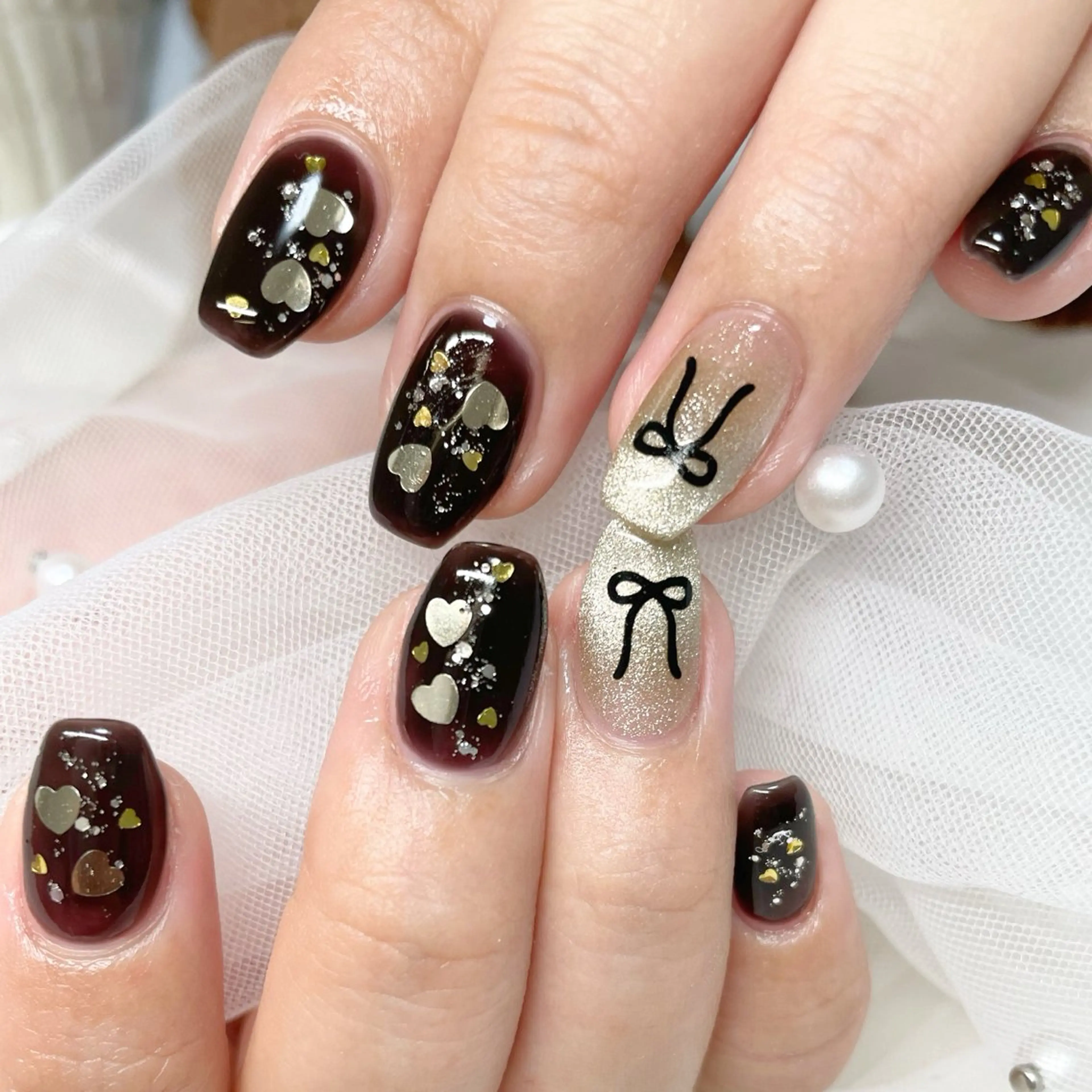 ネイル バレンタイン ハンドネイル nailsalon SANANAILのネイルデザイン