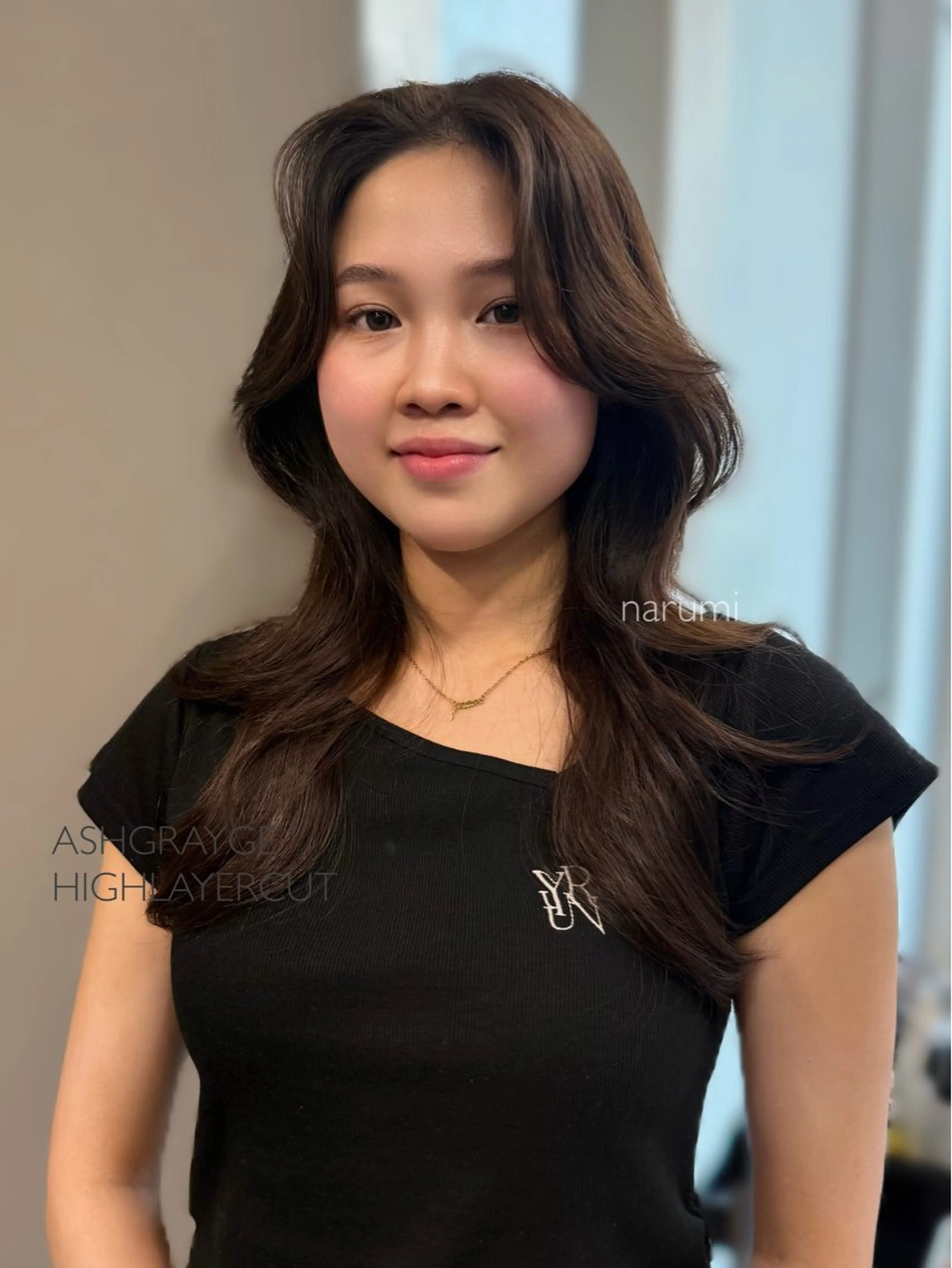 セミロング カラー 韓国JUNOヘア narumi‎🤍のヘアスタイル