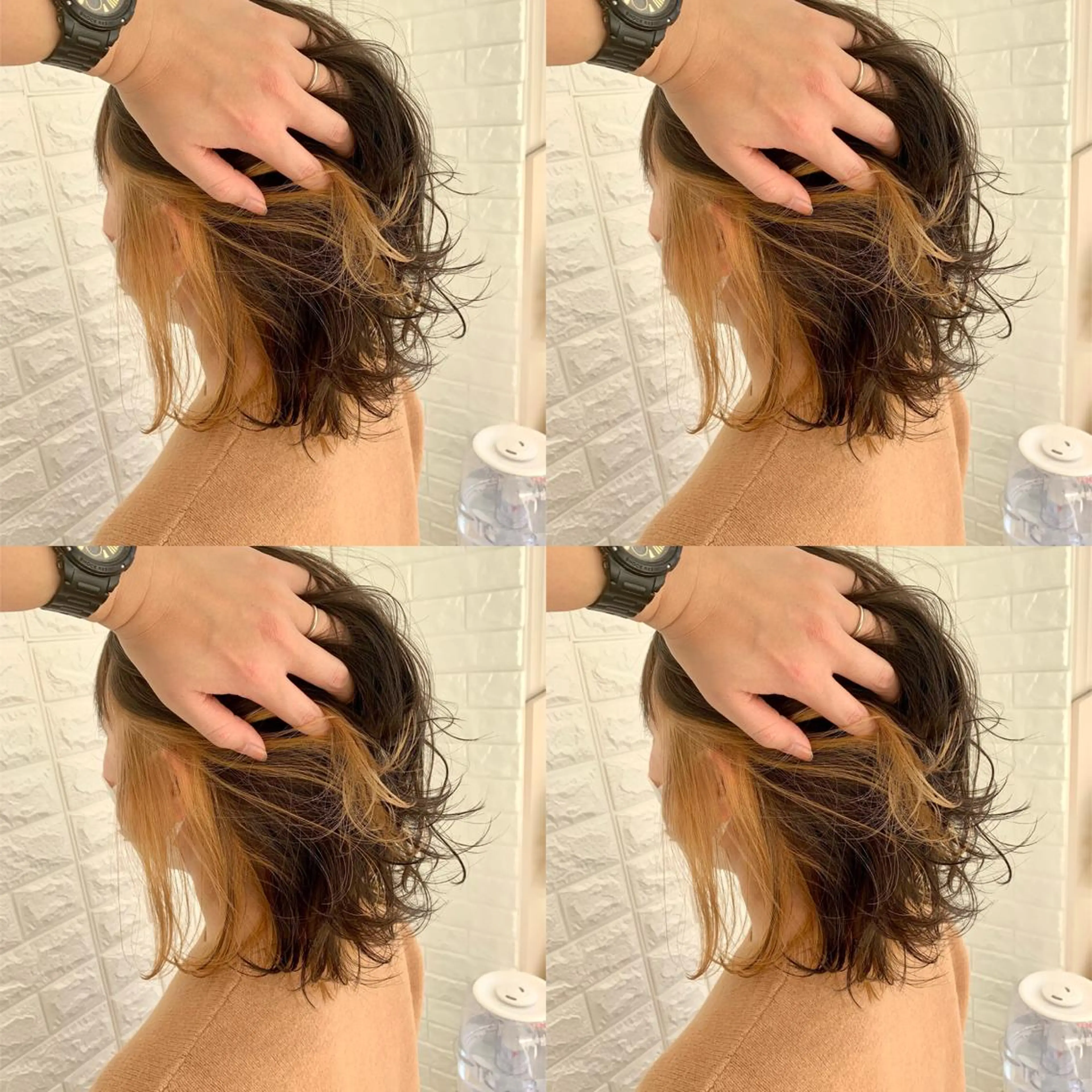 ミディアム カラー ブリーチ インナーカラー ヘアカラー ハイトーン/ブリーチ 山崎　悠次のヘアスタイル