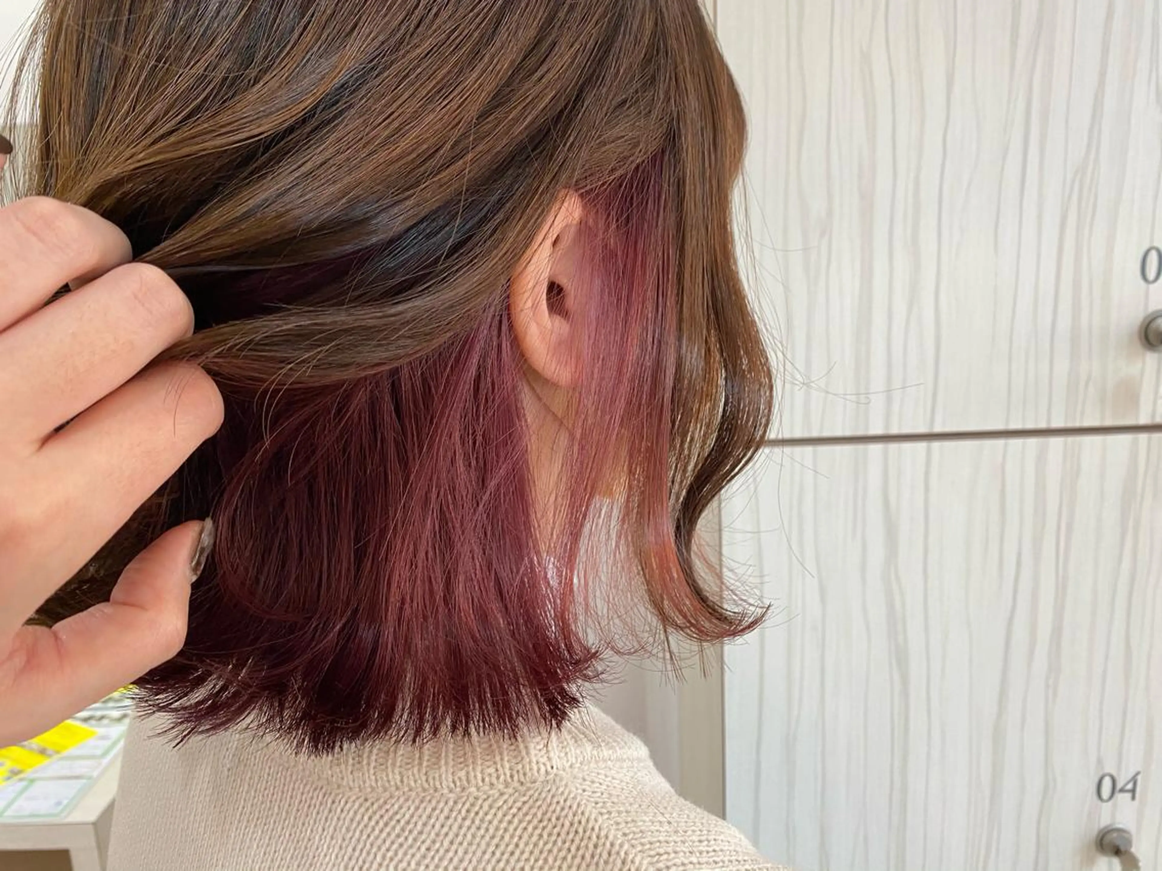 ミディアム カラー インナーカラー ピンクカラー ヘアカラー 🤎ベージュカラー/ 髪質改善/山岸🤎のヘアスタイル