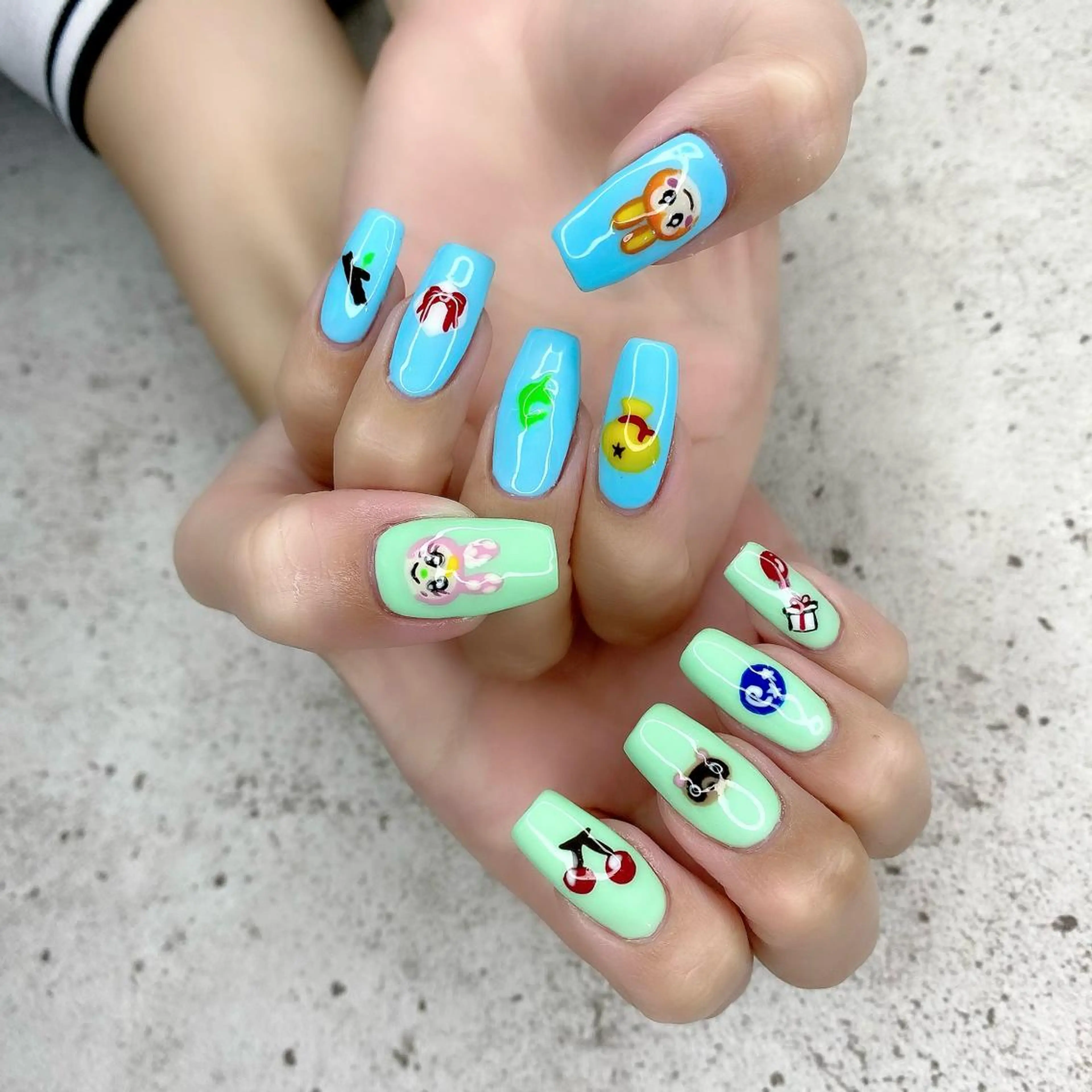 ロング カラー パーマ ヘアアレンジ メンズ キッズ ネイル マツエク・マツパ ハンドネイル Salon Ｋのネイルデザイン