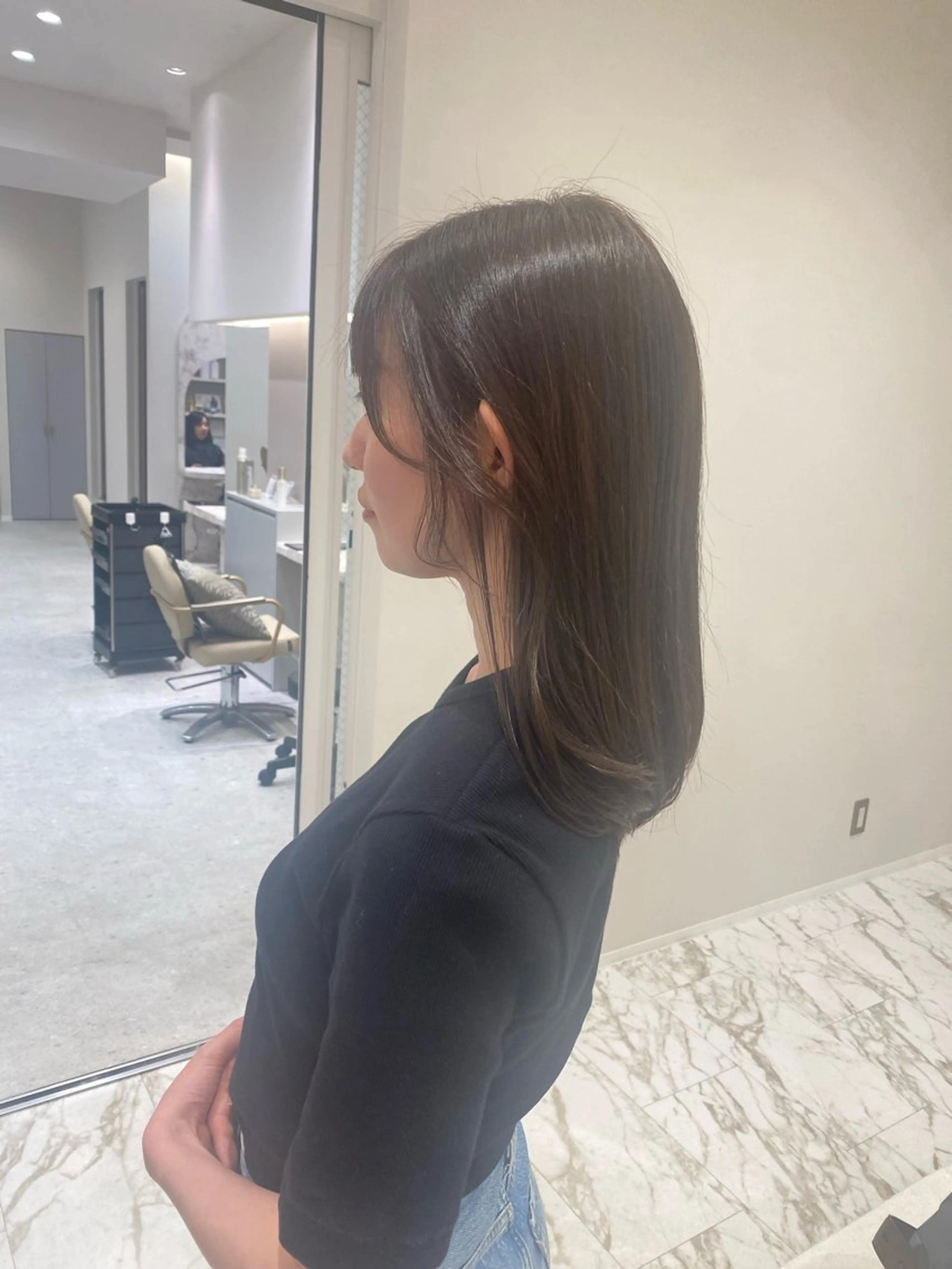 ミディアム チョコレートブラウン 銀座/個室sh台 クラチ🌿のヘアスタイル